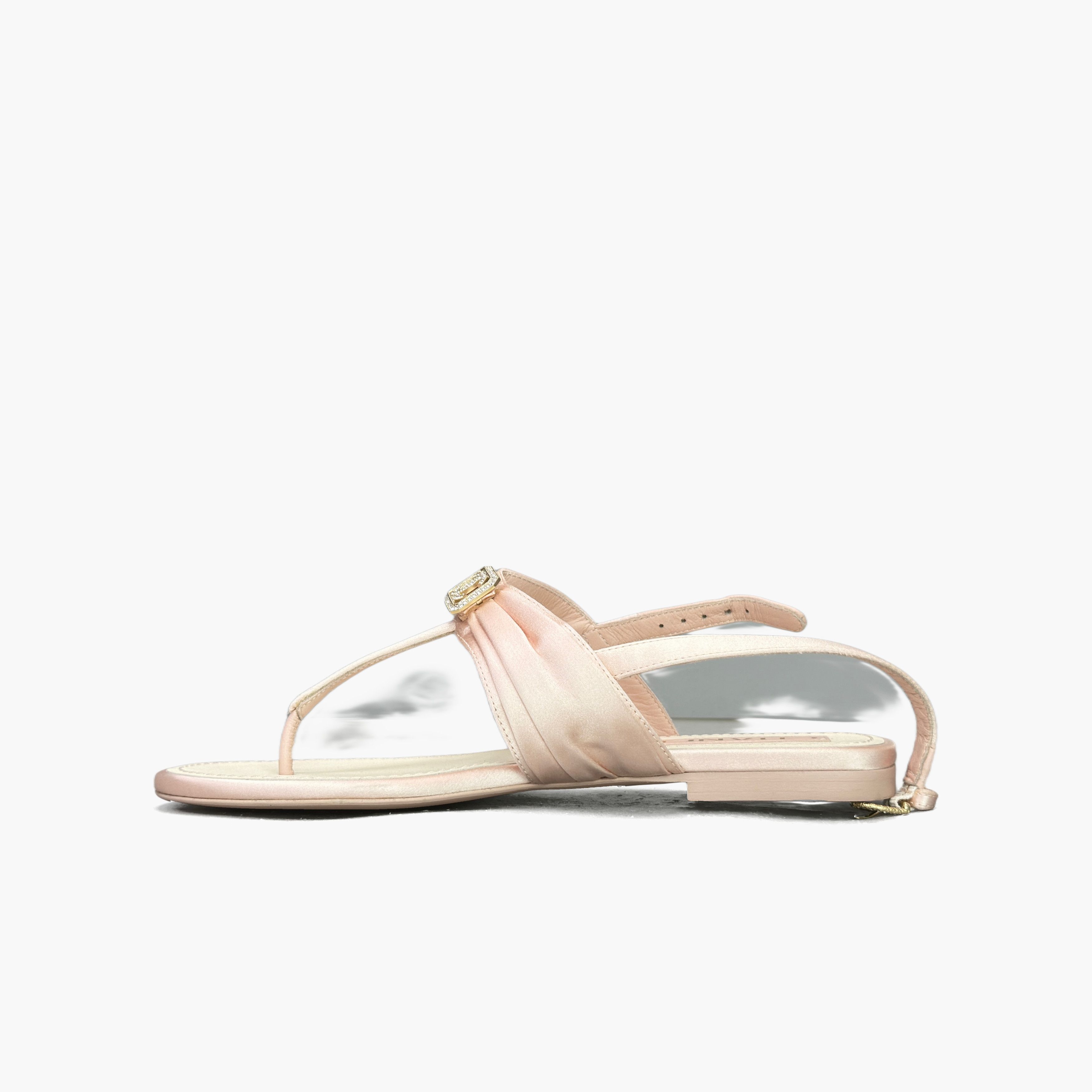 Chanel Chanel Pink Satin Thong Sandals Size 36.5 Size US 6.5 / IT 36.5 - 3 Thumbnail