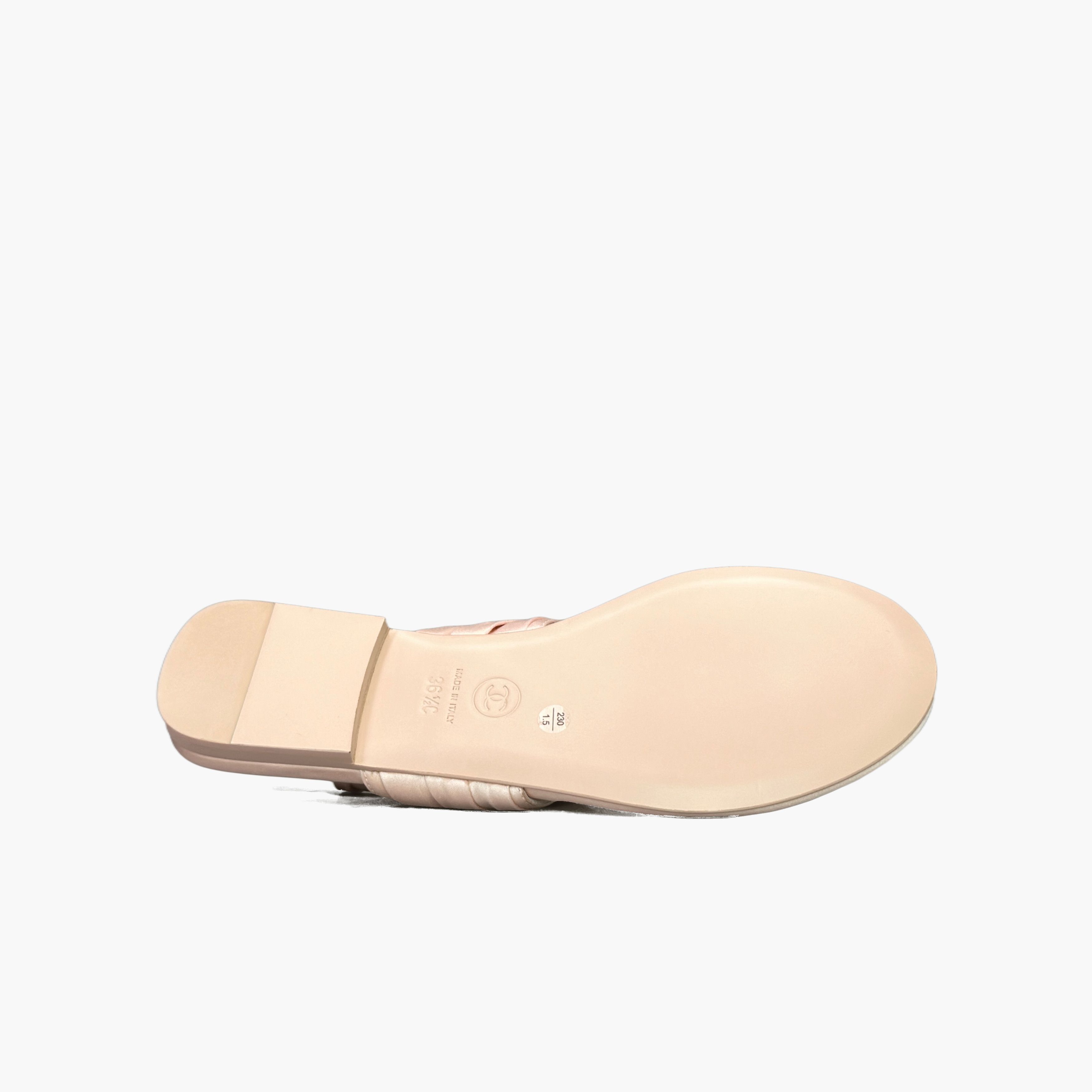 Chanel Chanel Pink Satin Thong Sandals Size 36.5 Size US 6.5 / IT 36.5 - 7 Thumbnail