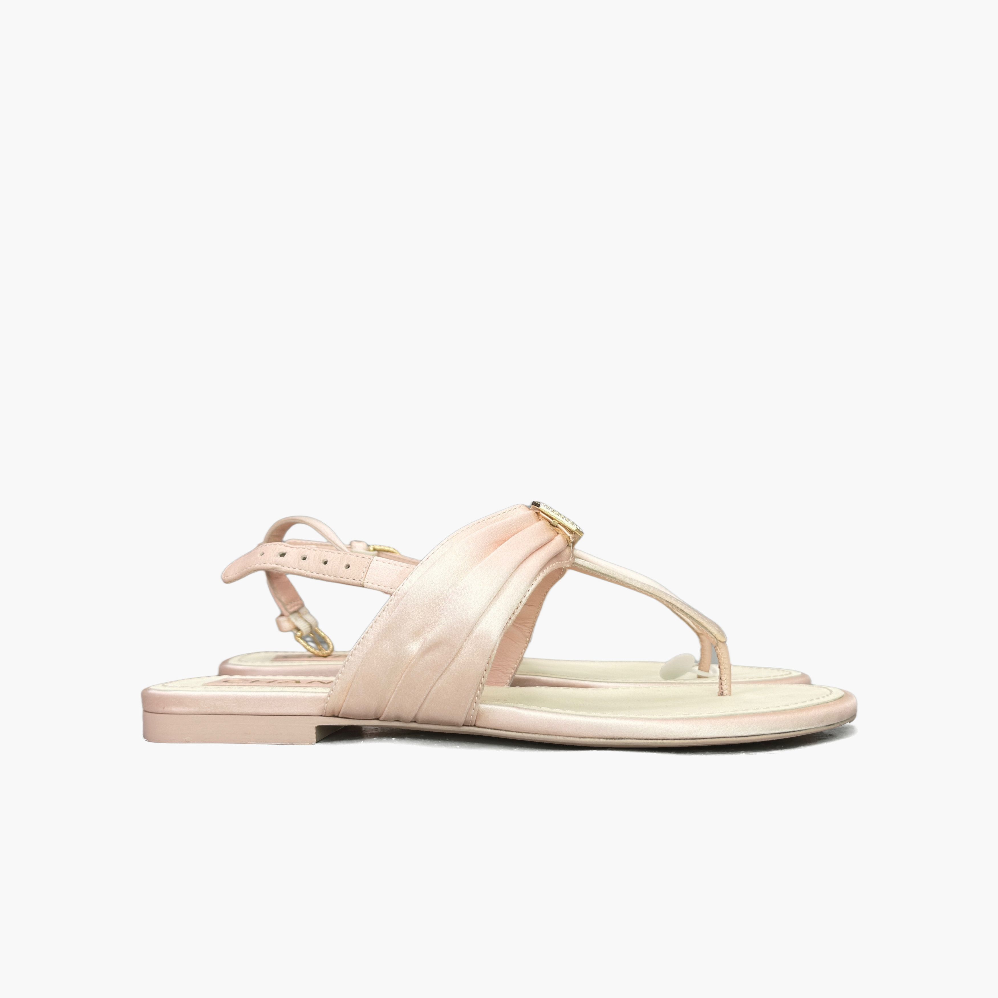 Chanel Chanel Pink Satin Thong Sandals Size 36.5 Size US 6.5 / IT 36.5 - 4 Thumbnail