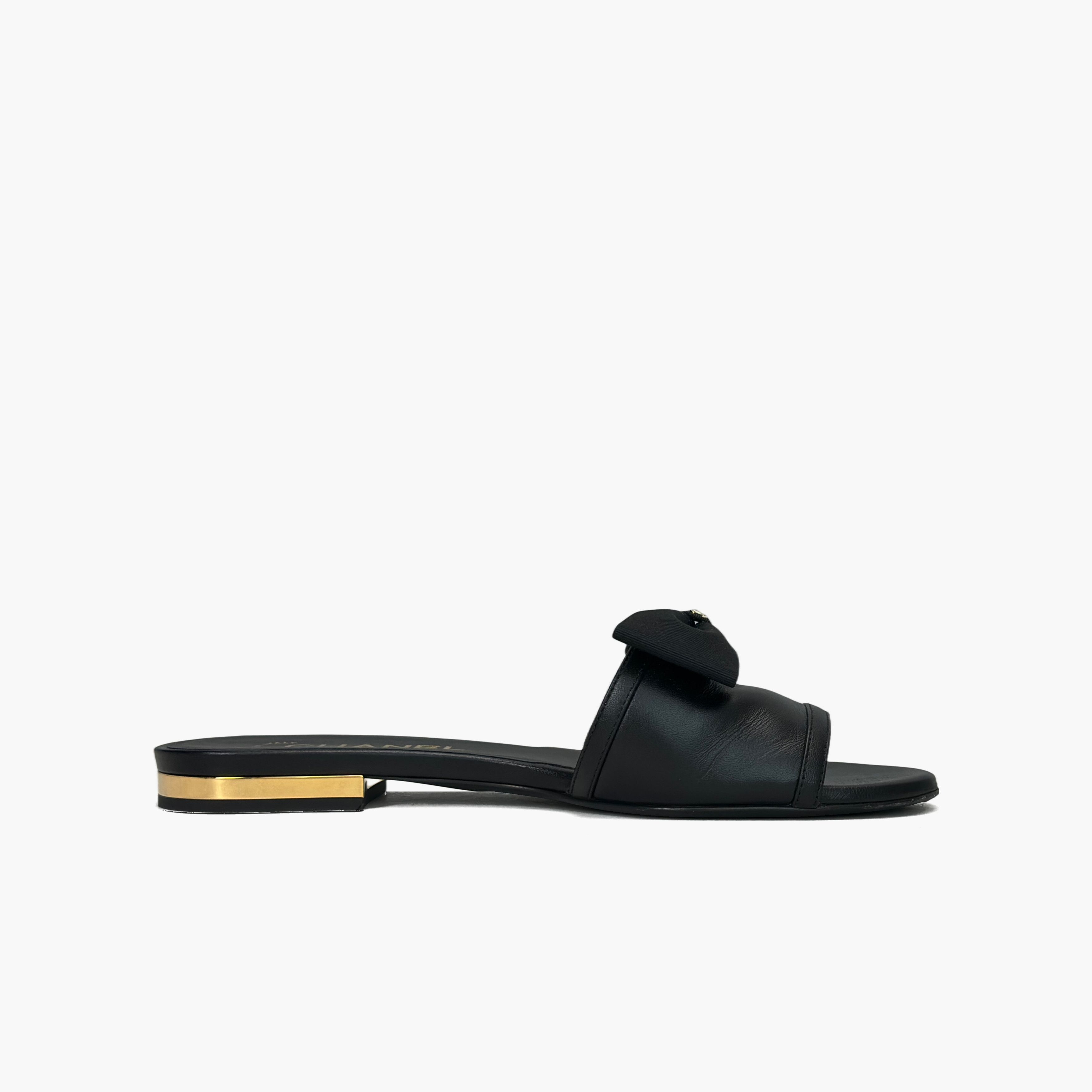 Chanel Chanel Black Bow Sandals Size 36.5 Size US 6.5 / IT 36.5 - 2 Thumbnail