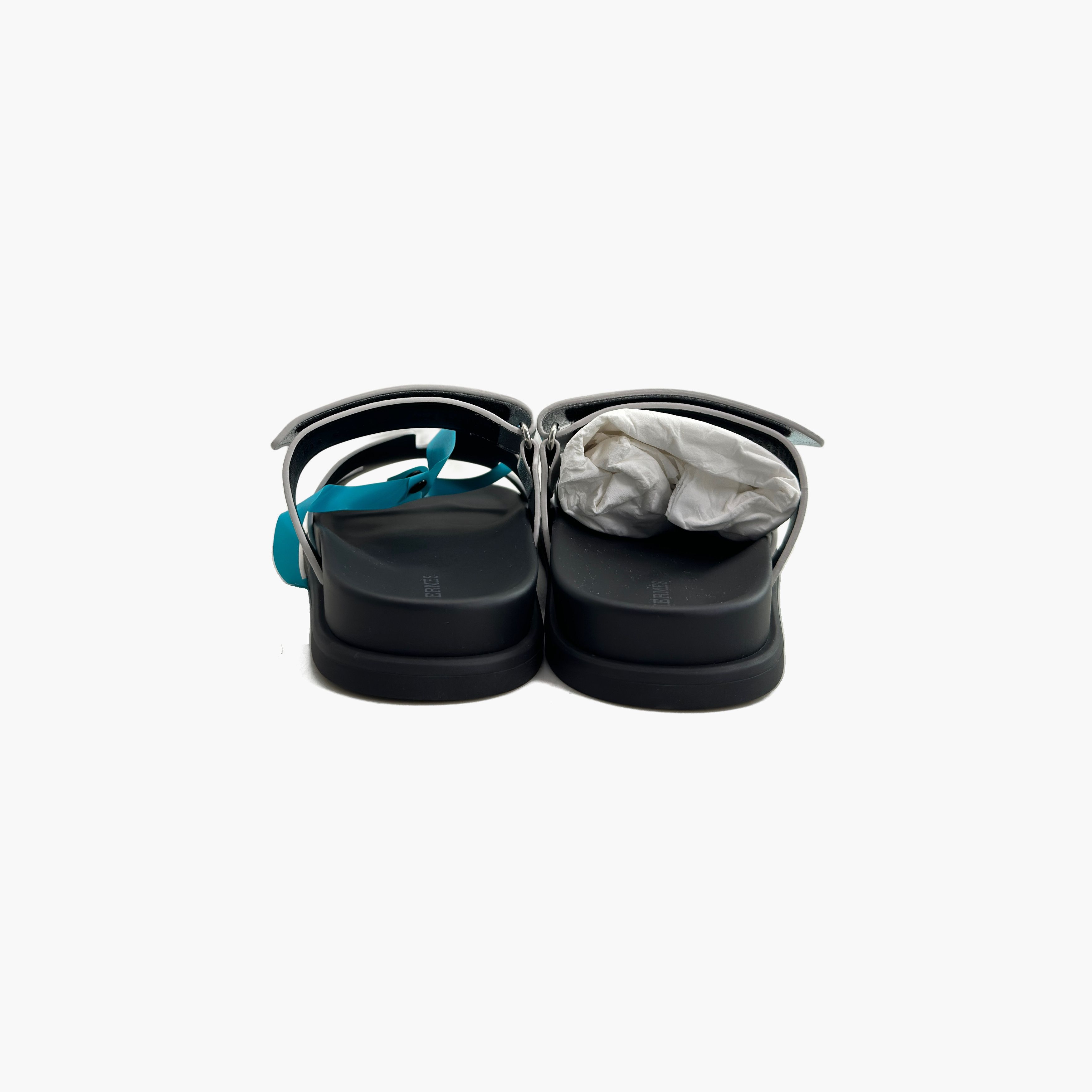 Hermes Hermès Chypre Metallic Leather Sandals Size 39.5 Size US 9.5 / IT 39.5 - 6 Thumbnail