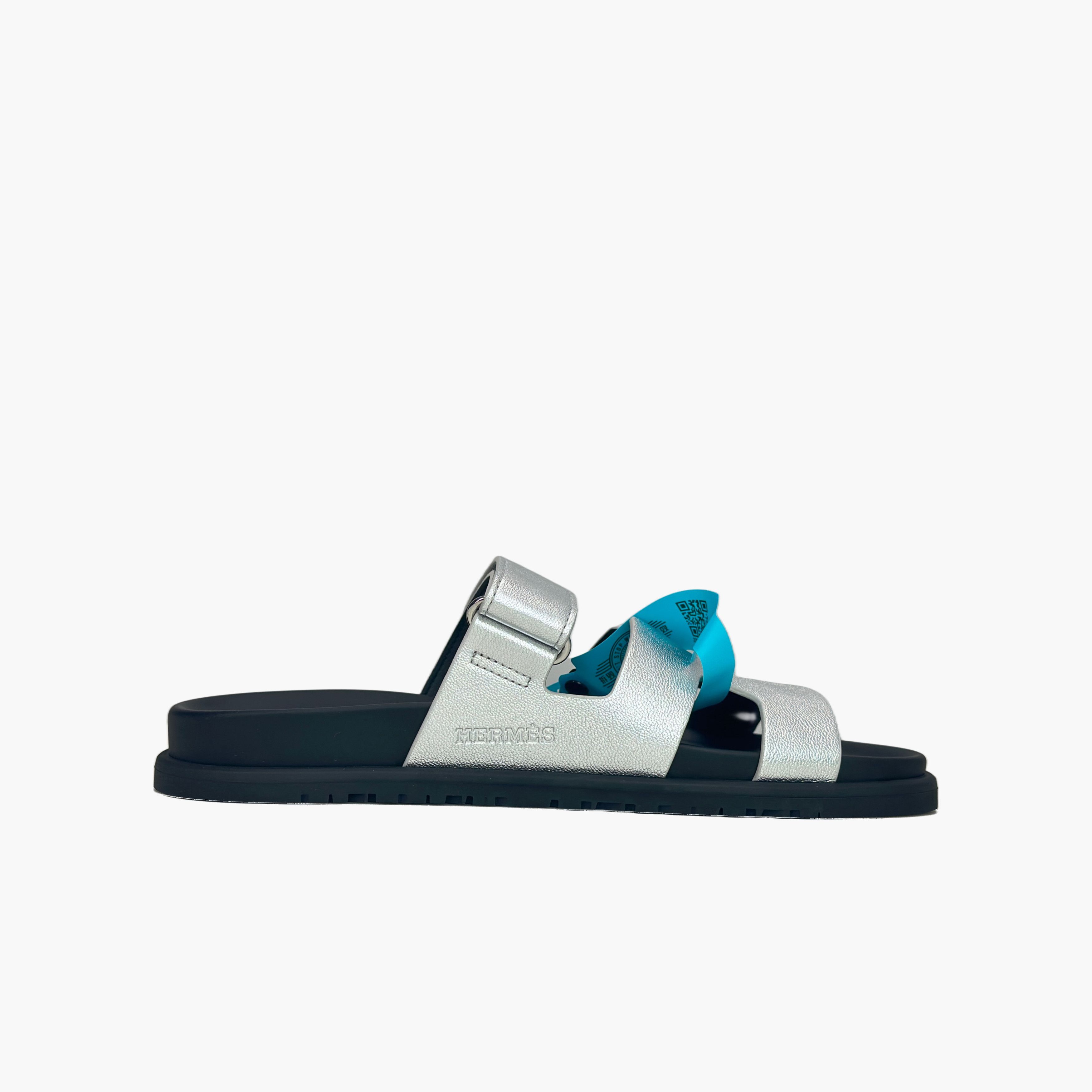Hermes Hermès Chypre Metallic Leather Sandals Size 39.5 Size US 9.5 / IT 39.5 - 2 Thumbnail