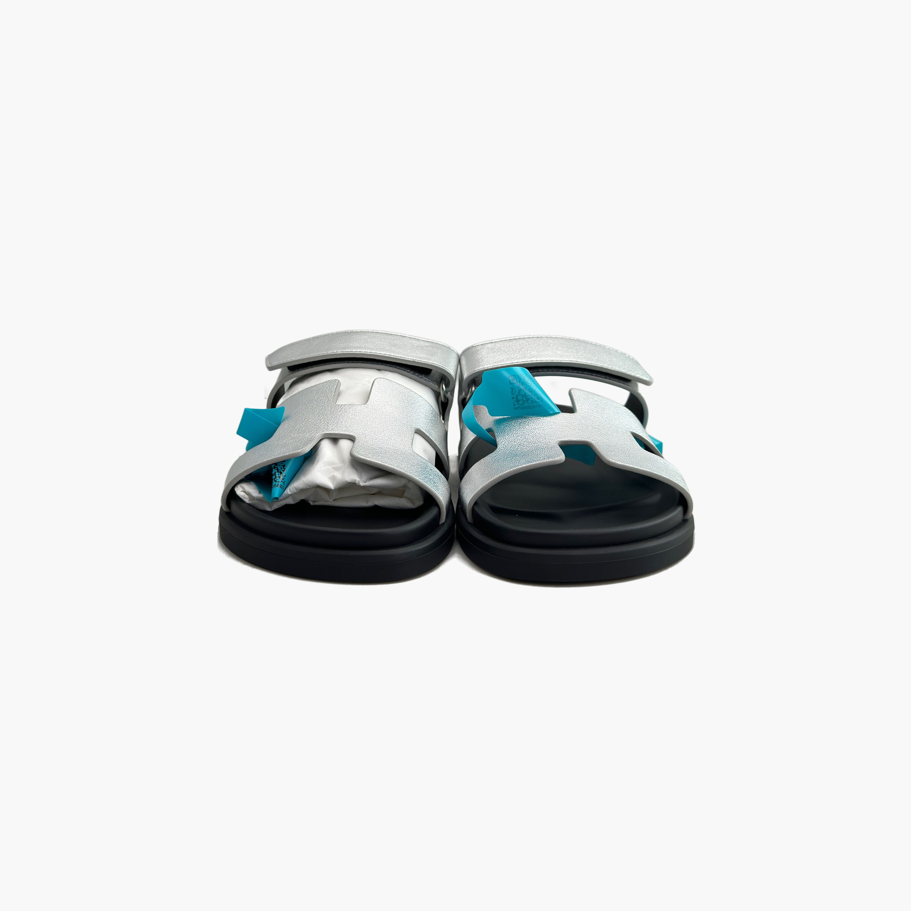 Hermes Hermès Chypre Metallic Leather Sandals Size 39.5 Size US 9.5 / IT 39.5 - 5 Thumbnail