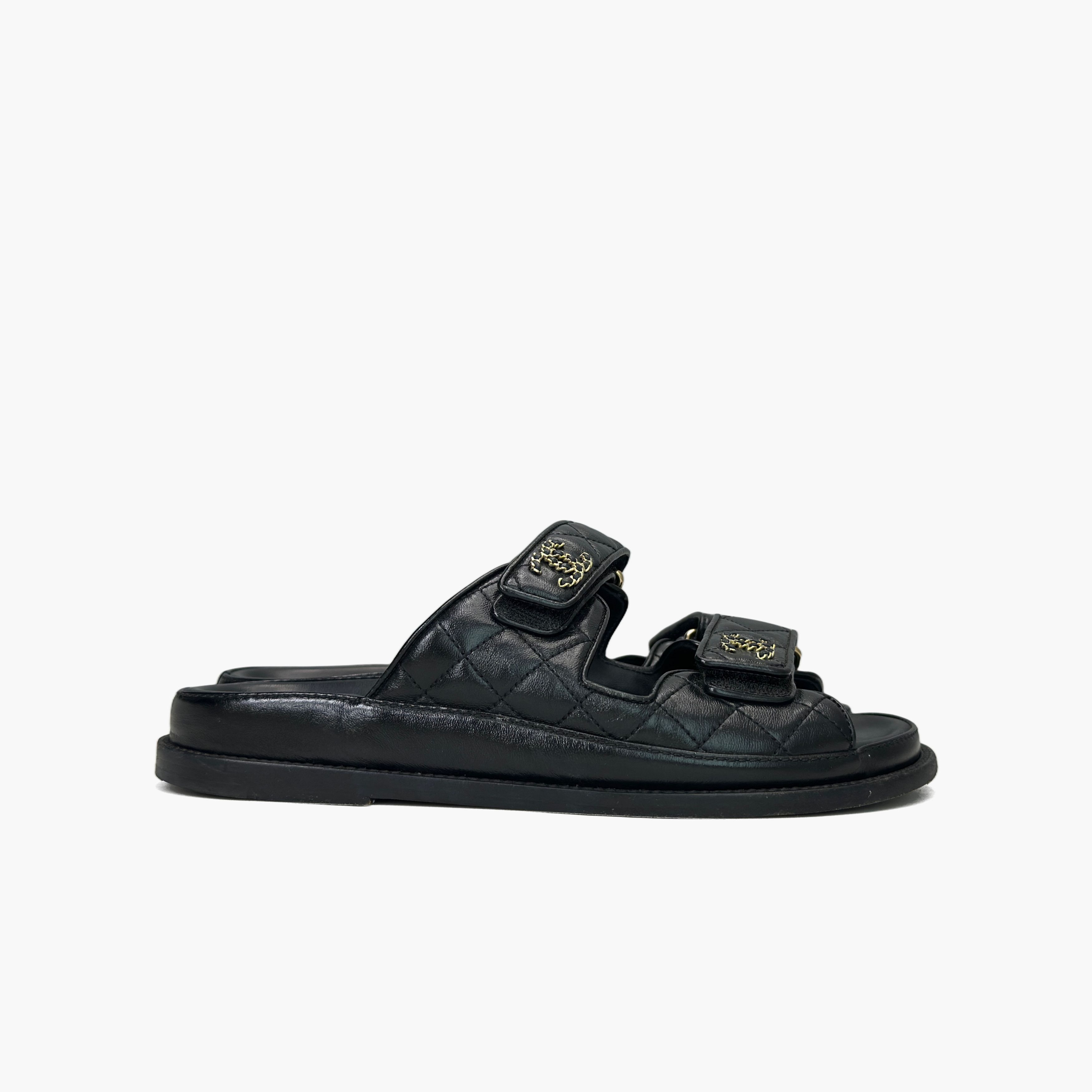 Chanel Chanel Quilted Logo Sandals Size 37 Size US 7 / IT 37 - 4 Thumbnail
