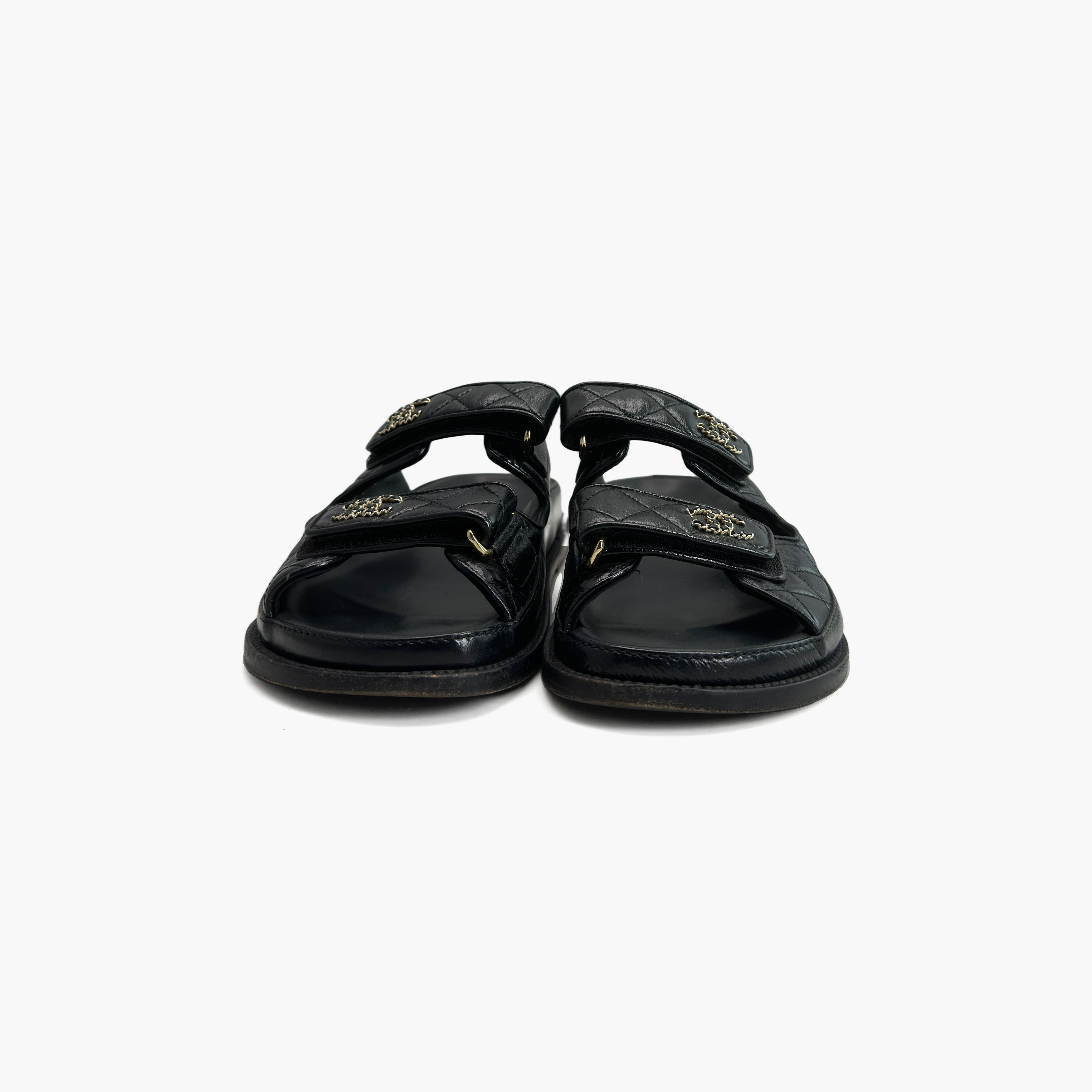 Chanel Chanel Quilted Logo Sandals Size 37 Size US 7 / IT 37 - 5 Thumbnail