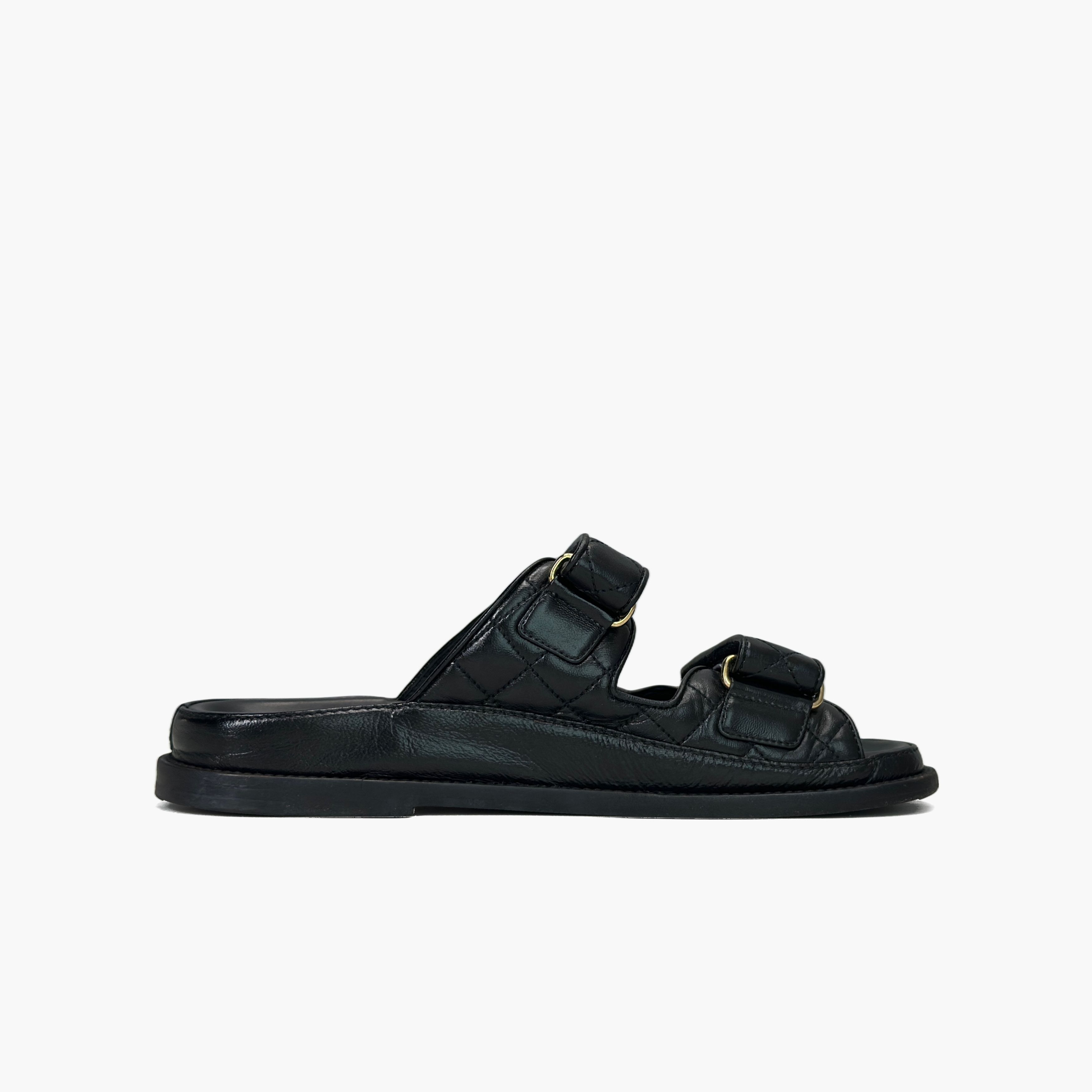 Chanel Chanel Quilted Logo Sandals Size 37 Size US 7 / IT 37 - 2 Thumbnail
