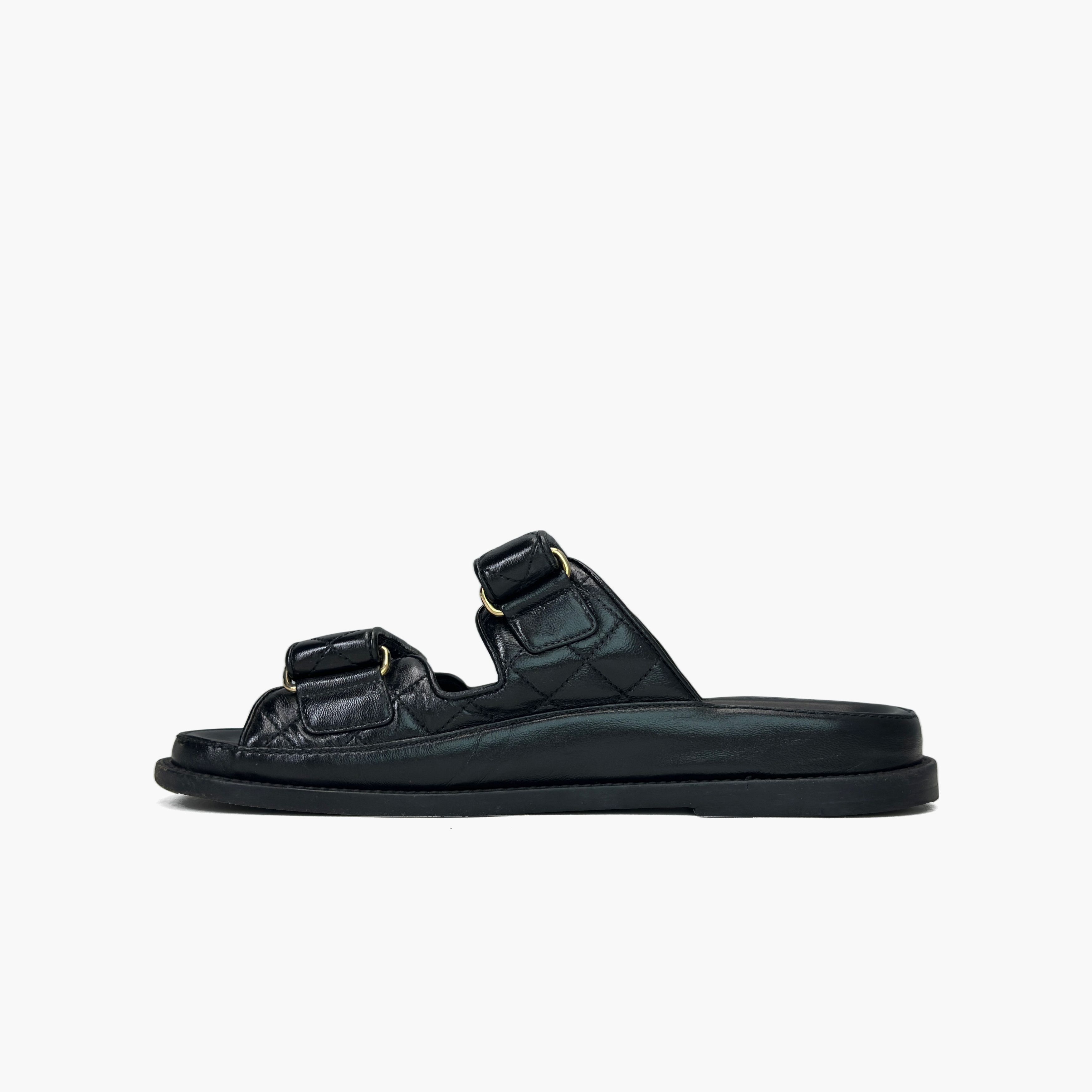 Chanel Chanel Quilted Logo Sandals Size 37 Size US 7 / IT 37 - 3 Thumbnail