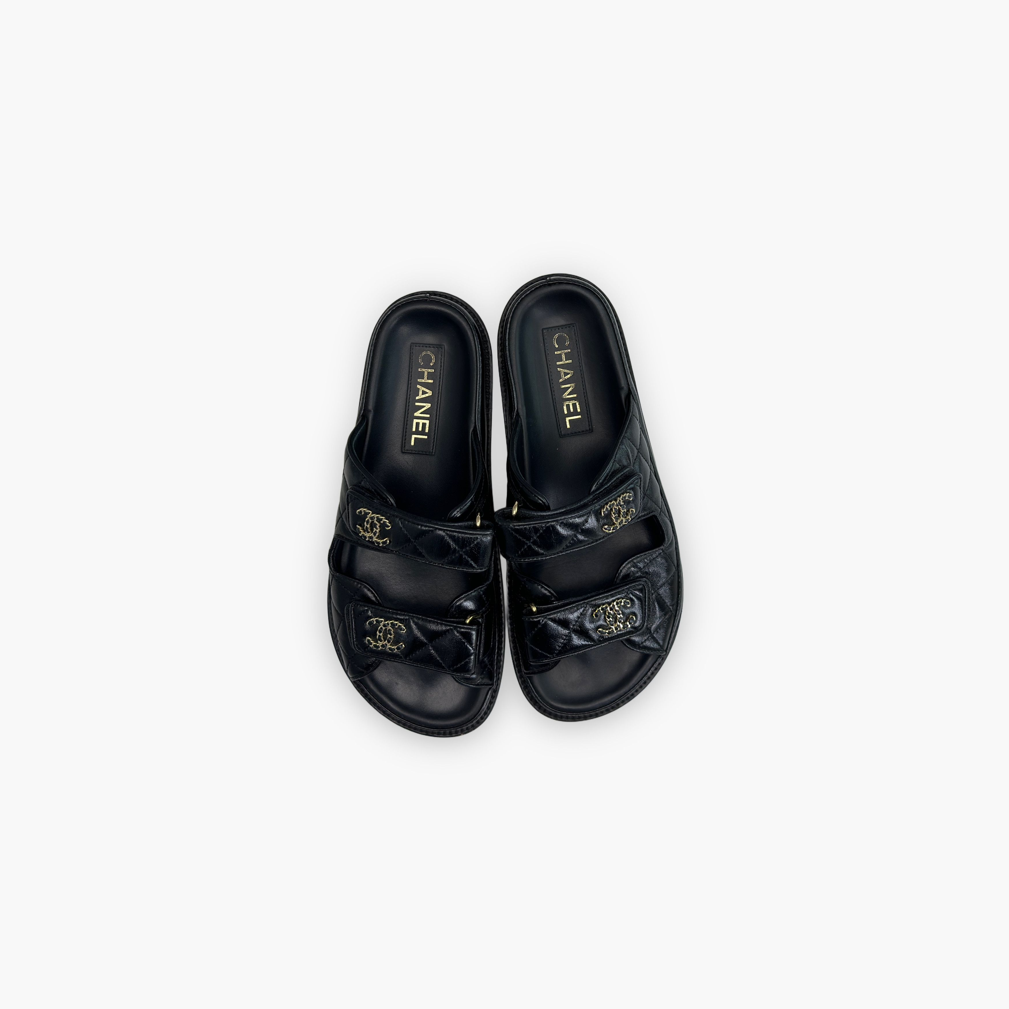 Chanel Chanel Quilted Logo Sandals Size 37 Size US 7 / IT 37 - 9 Thumbnail