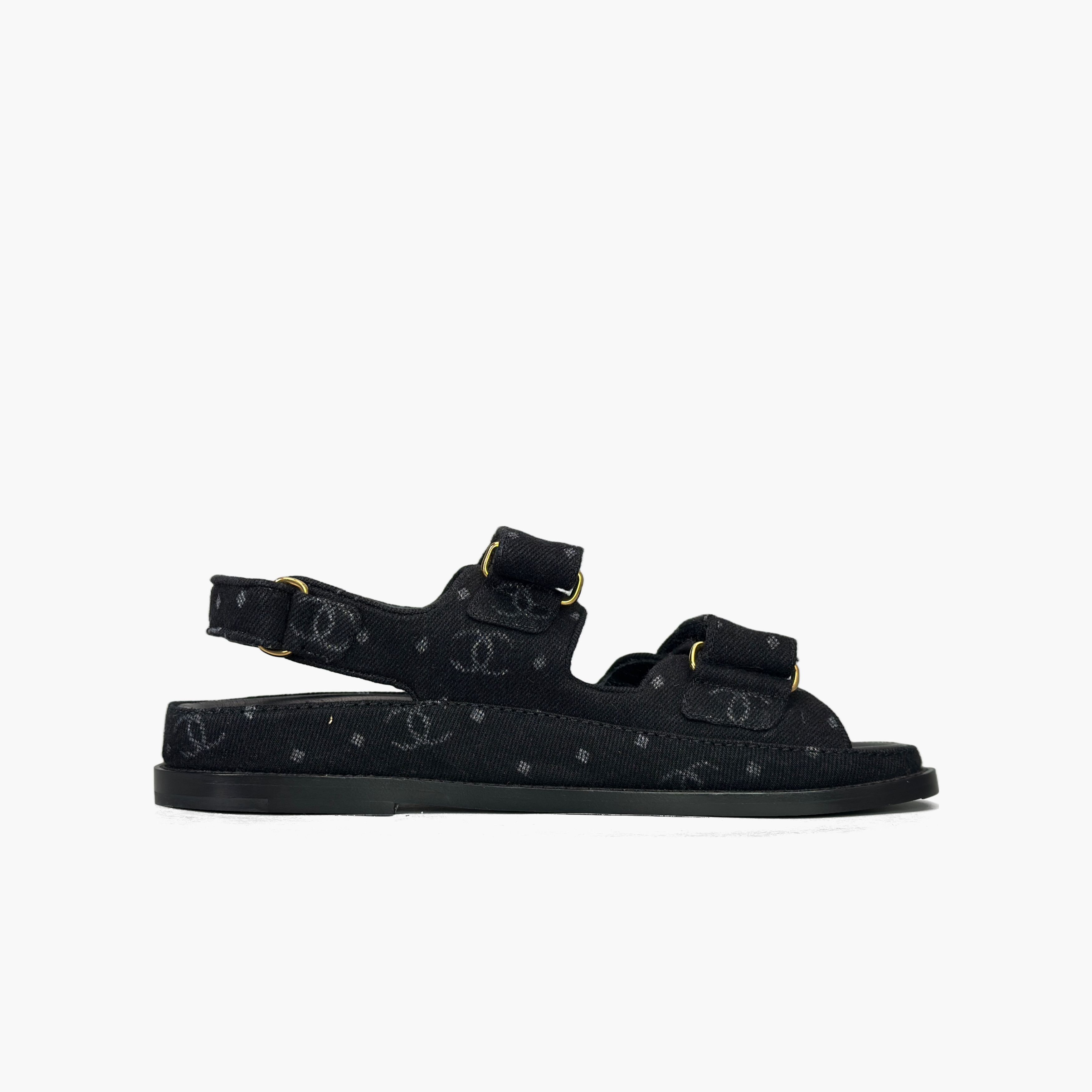 Chanel Chanel Logo Fabric Sandals Size 37 Size US 7 / IT 37 - 2 Thumbnail