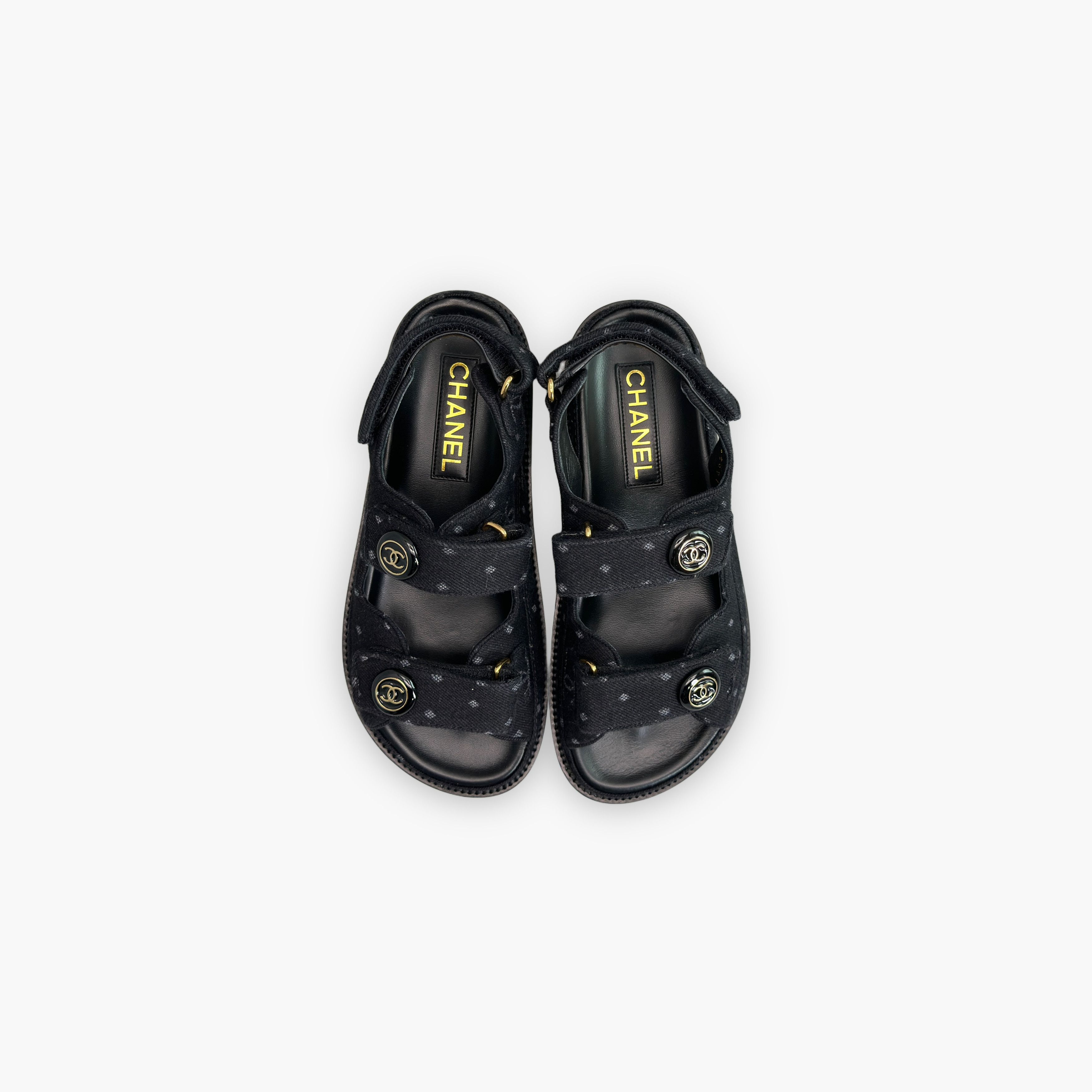 Chanel Chanel Logo Fabric Sandals Size 37 Size US 7 / IT 37 - 9 Thumbnail