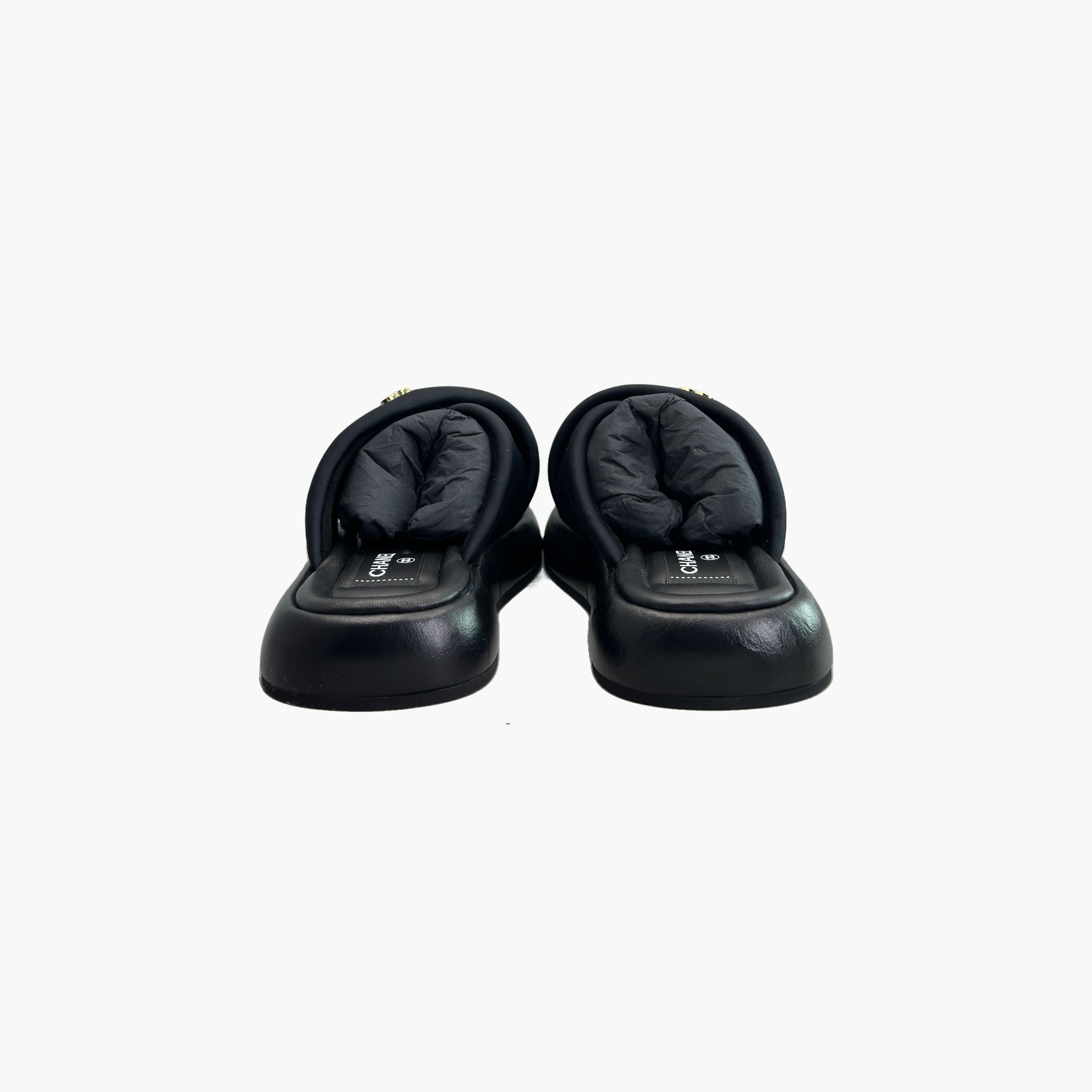 Chanel Chanel Fabric CC Logo Flat Sandals Size 38 Size US 8 / IT 38 - 6 Thumbnail