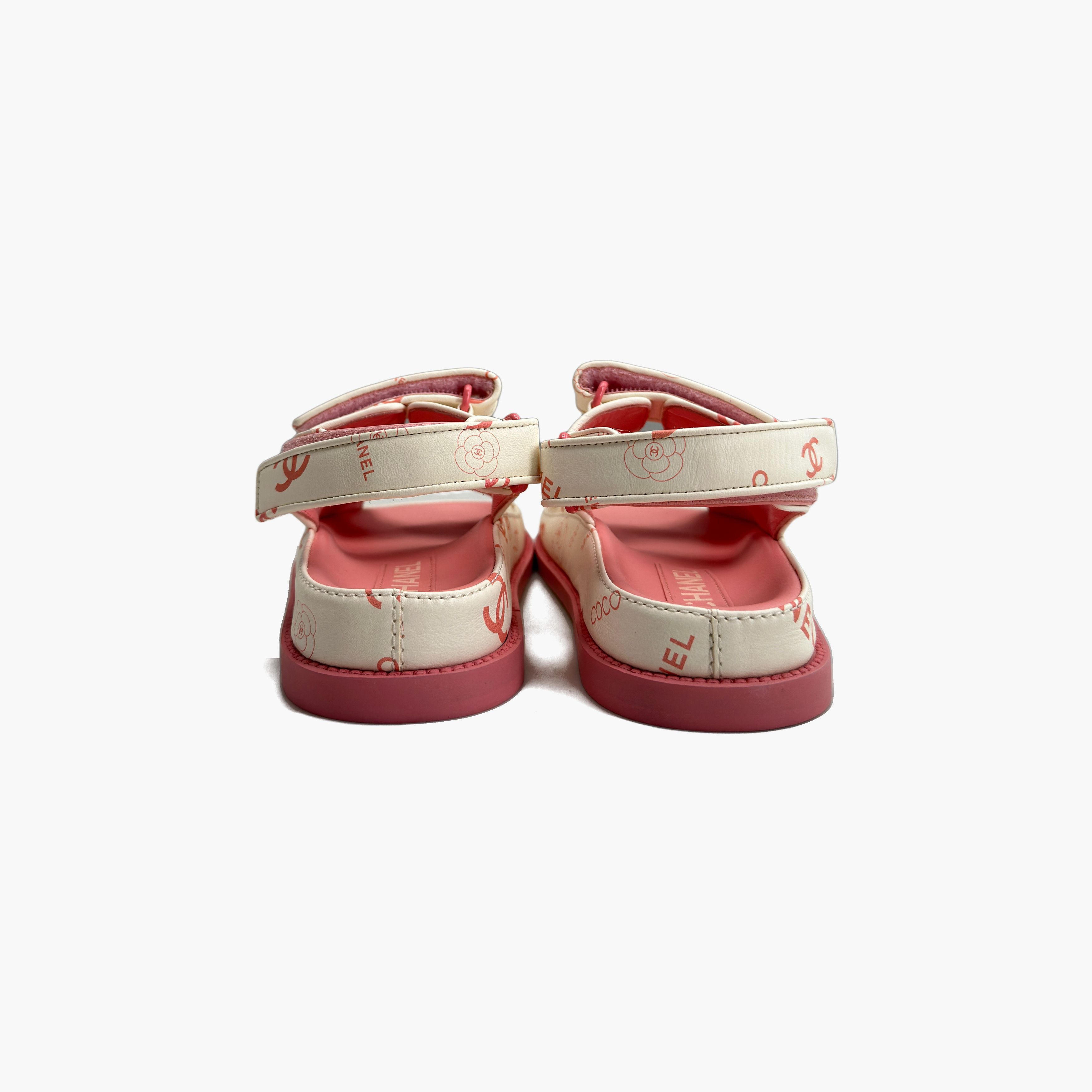 Chanel Chanel CC Logo Camellia Print Sandals Size 36 Size US 6 / IT 36 - 6 Thumbnail