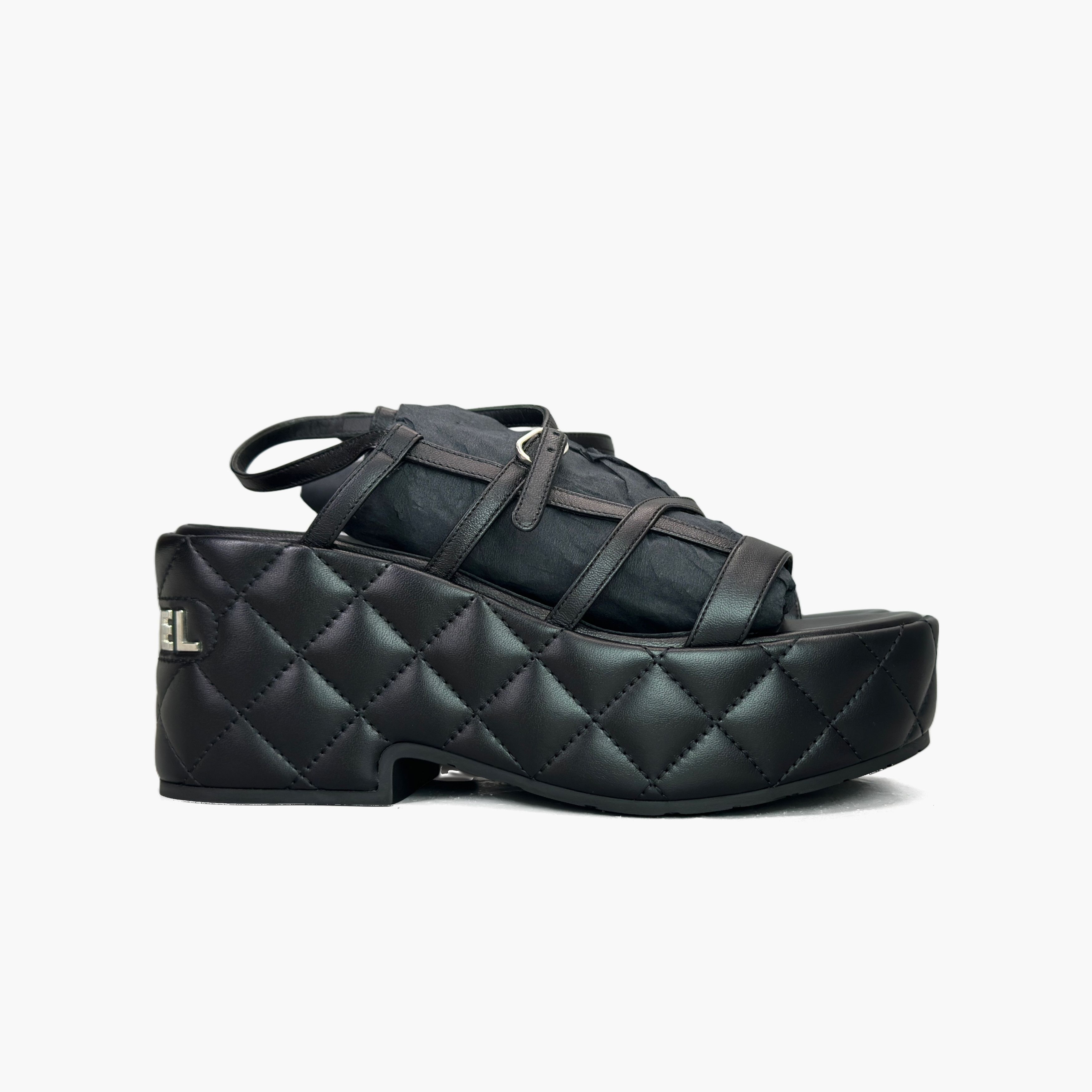 Chanel Chanel Quilted Platform Sandals Size 37 Size US 7 / IT 37 - 4 Thumbnail