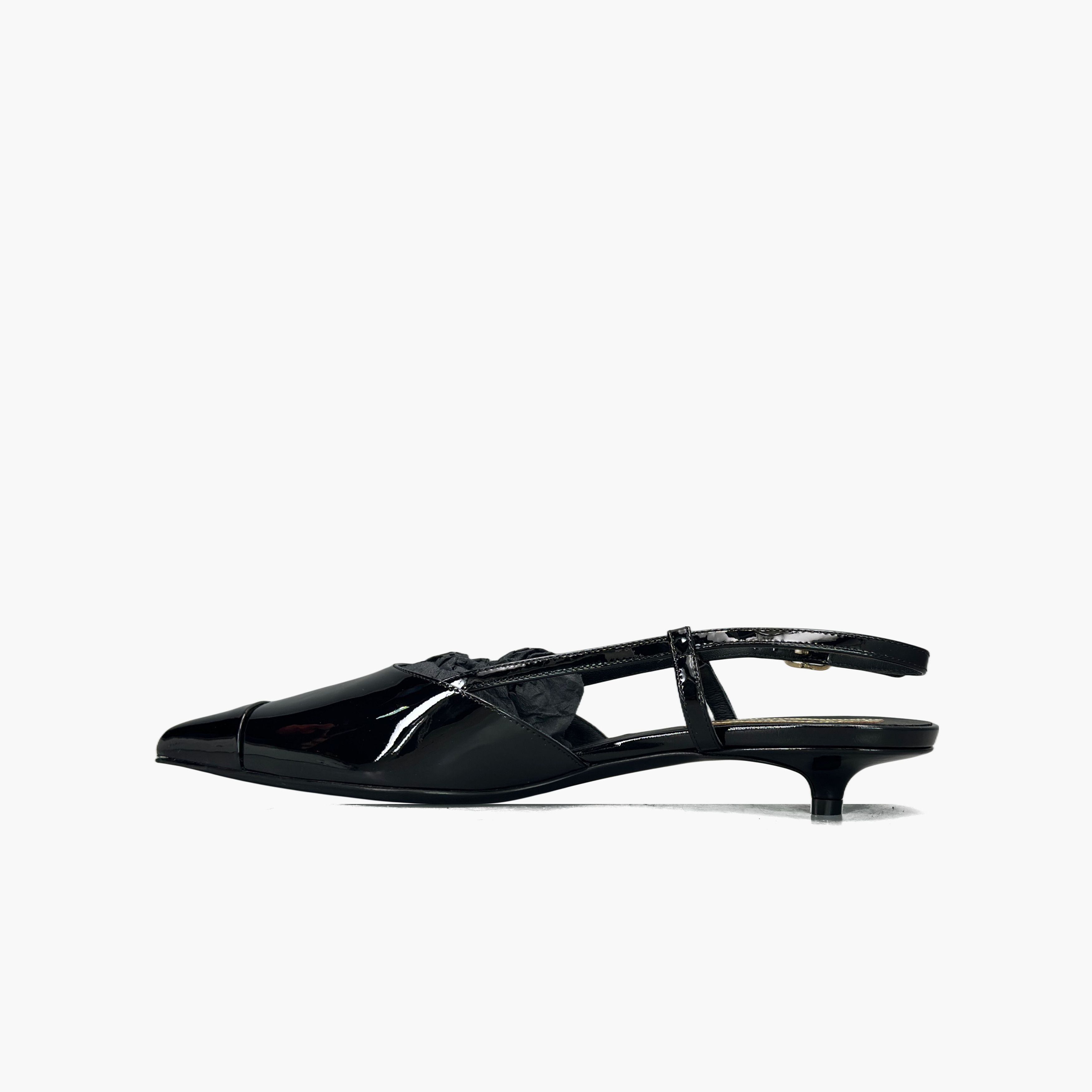 Chanel Chanel Patent Leather Slingback Heels Size 38 Size US 7 / IT 37 - 3 Thumbnail