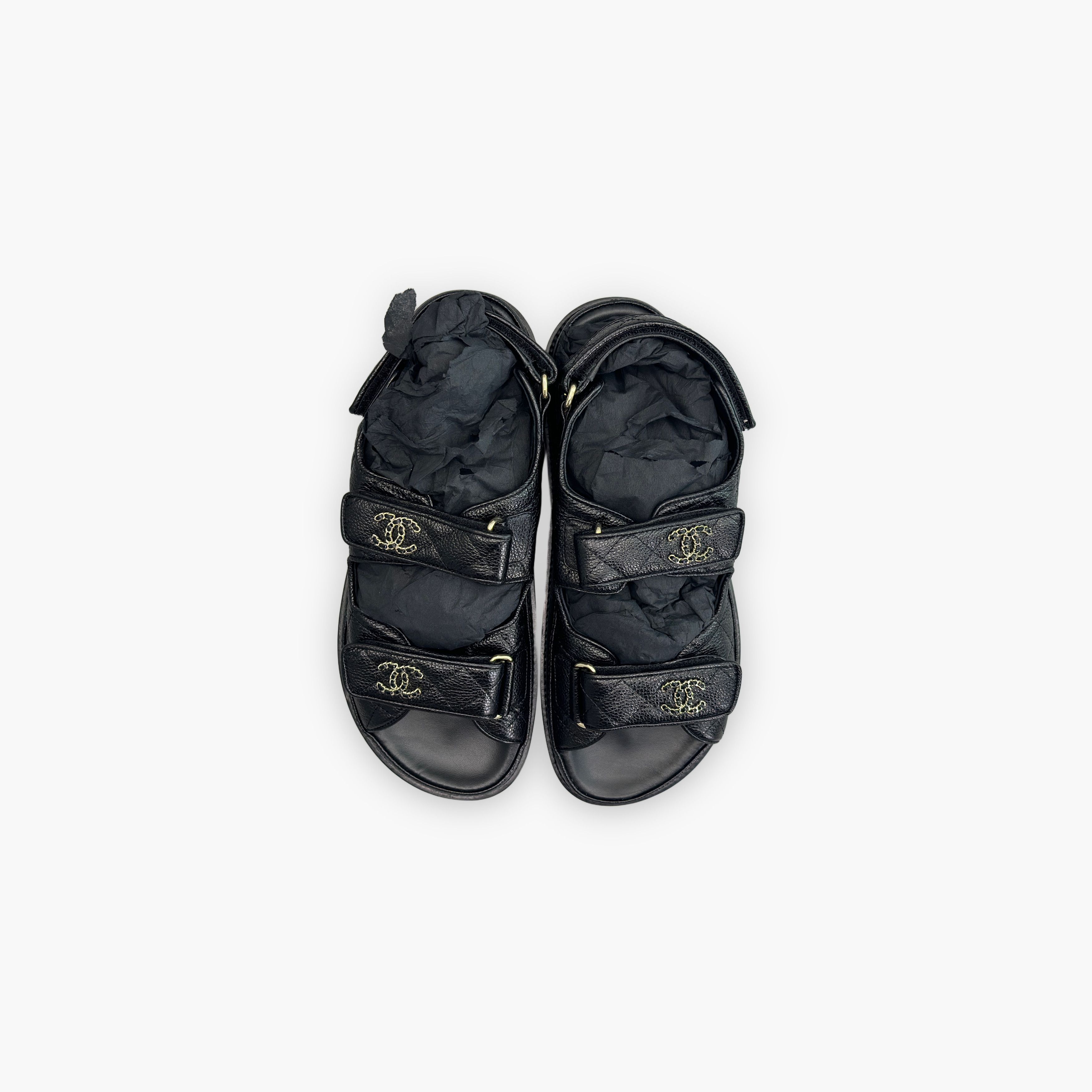 Chanel Chanel Quilted Leather Sandals Size 38 Size US 8 / IT 38 - 9 Thumbnail