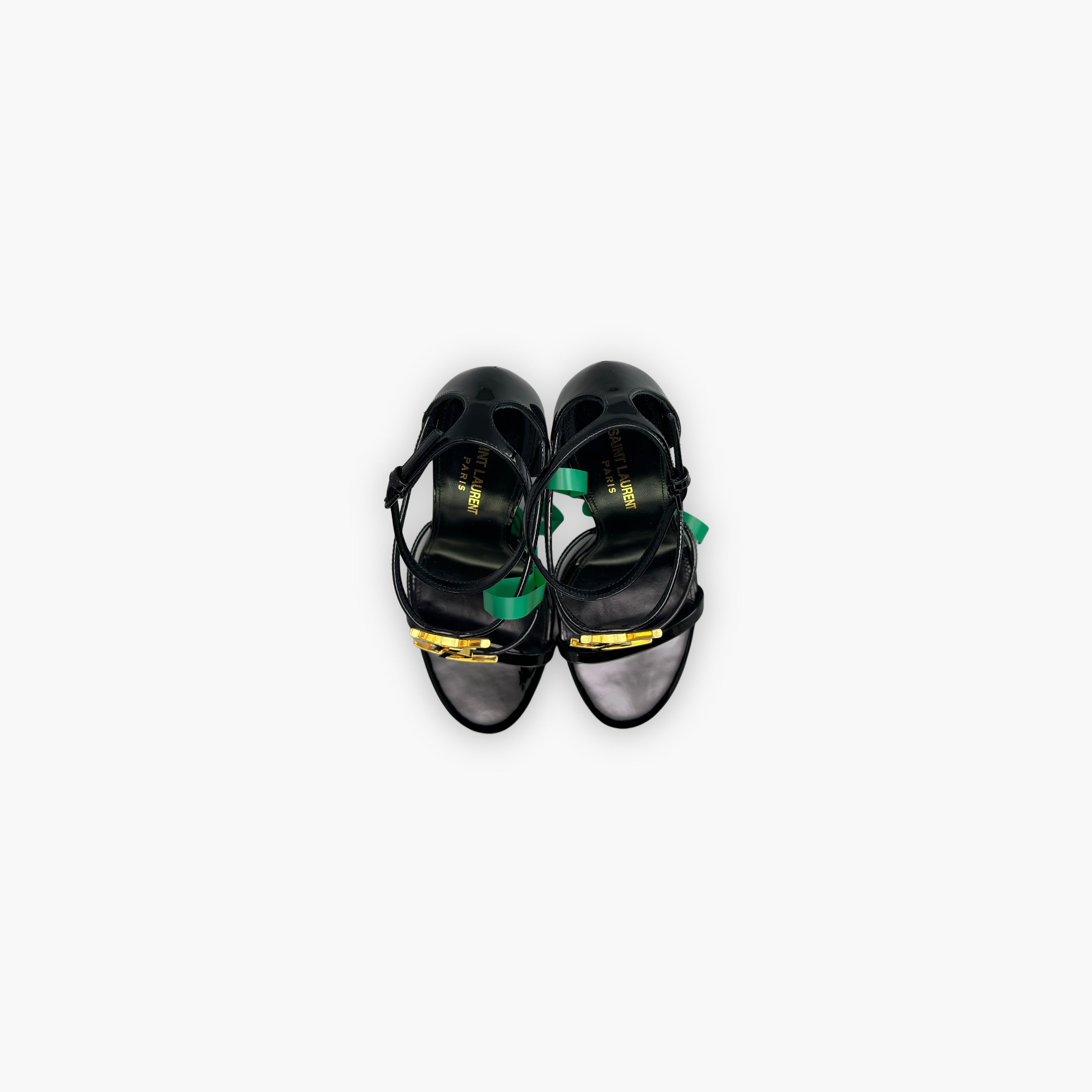 Saint Laurent Paris Saint Laurent YSL Logo Patent Sandals Size 37 Size US 7 / IT 37 - 9 Thumbnail