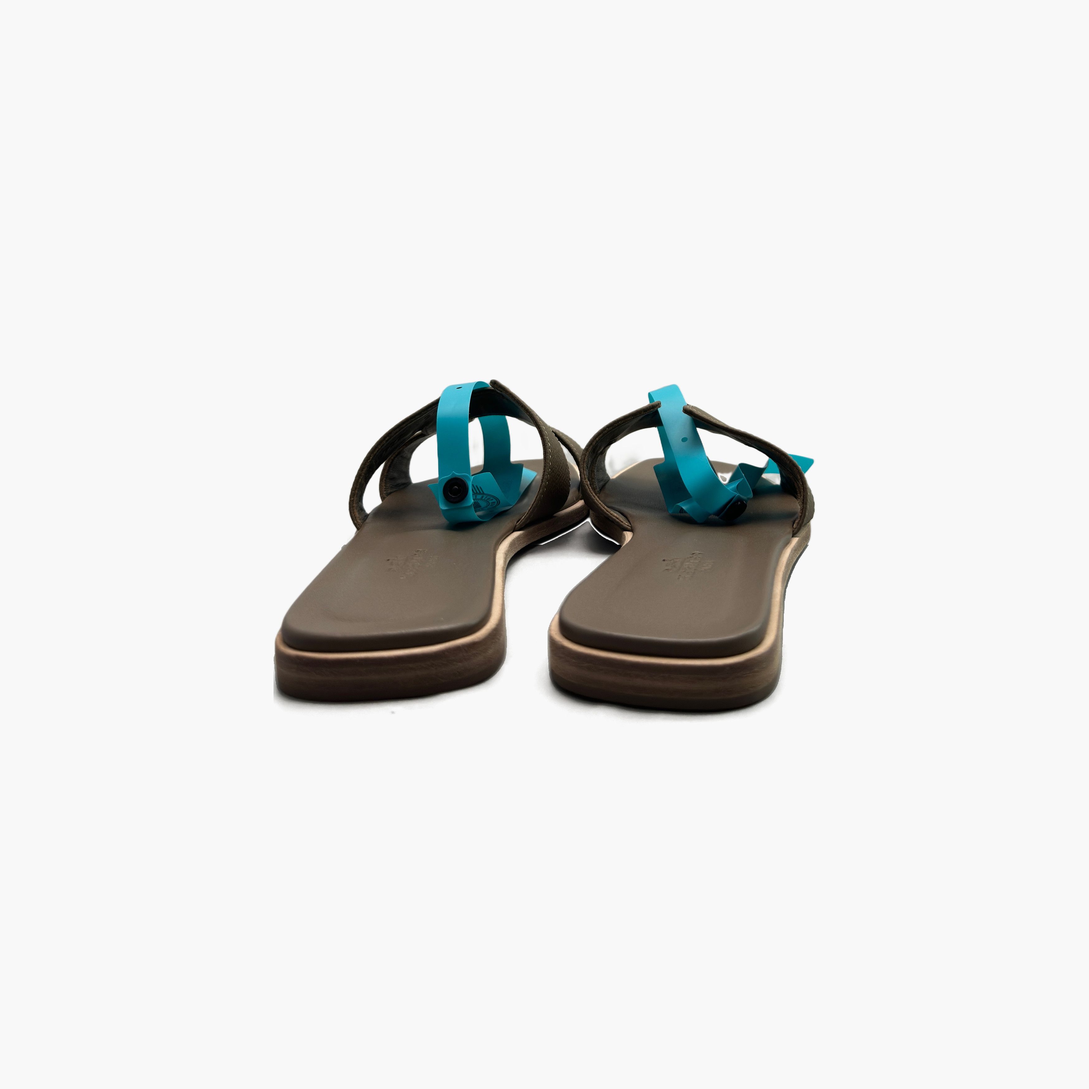 Hermes Hermès Oran Leather Sandals Size 39 Size US 9 / IT 39 - 6 Thumbnail