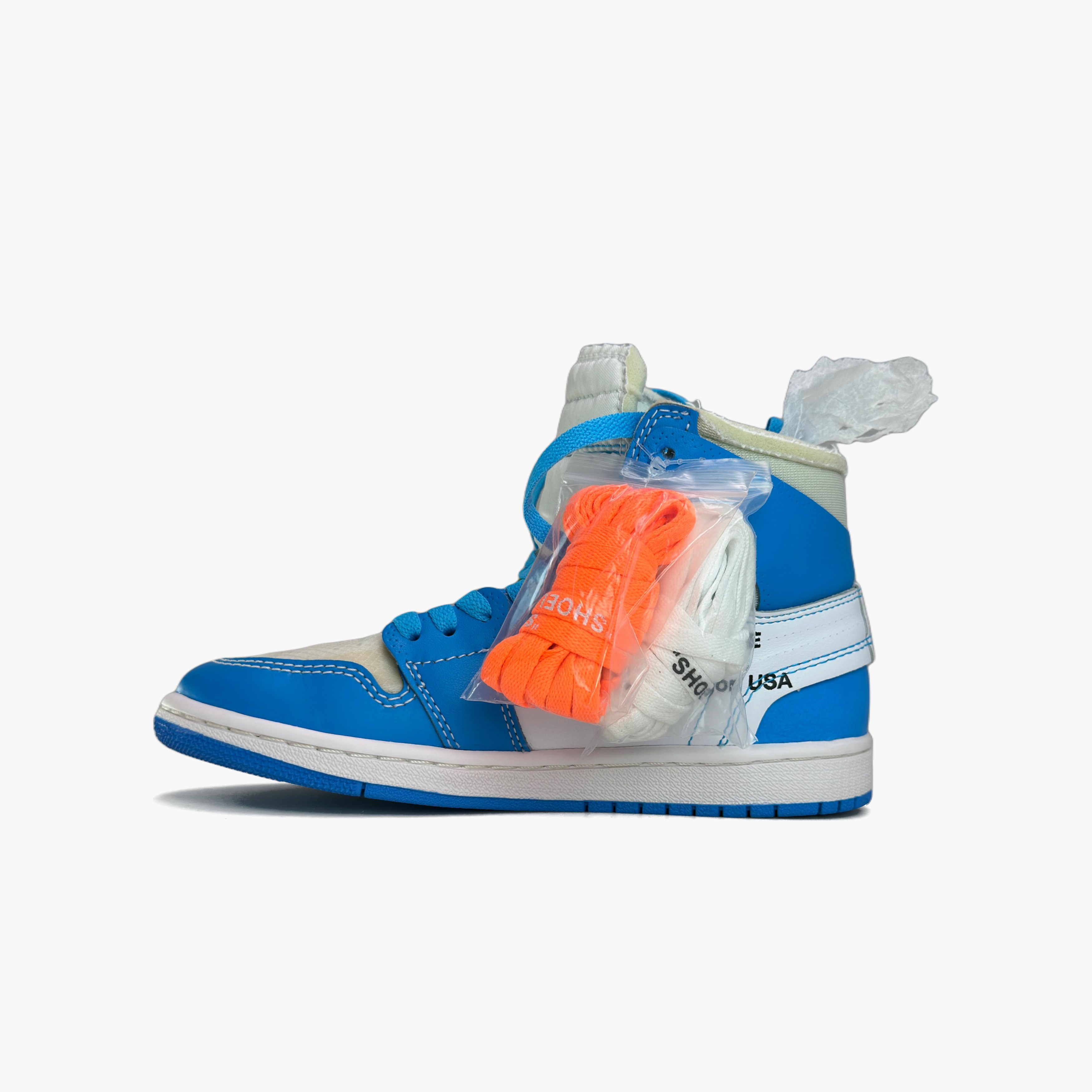 Jordan Brand Off-White x Jordan Air Jordan 1 UNC Sneakers Size 5.5 Size US 5.5 / EU 38 - 3 Thumbnail
