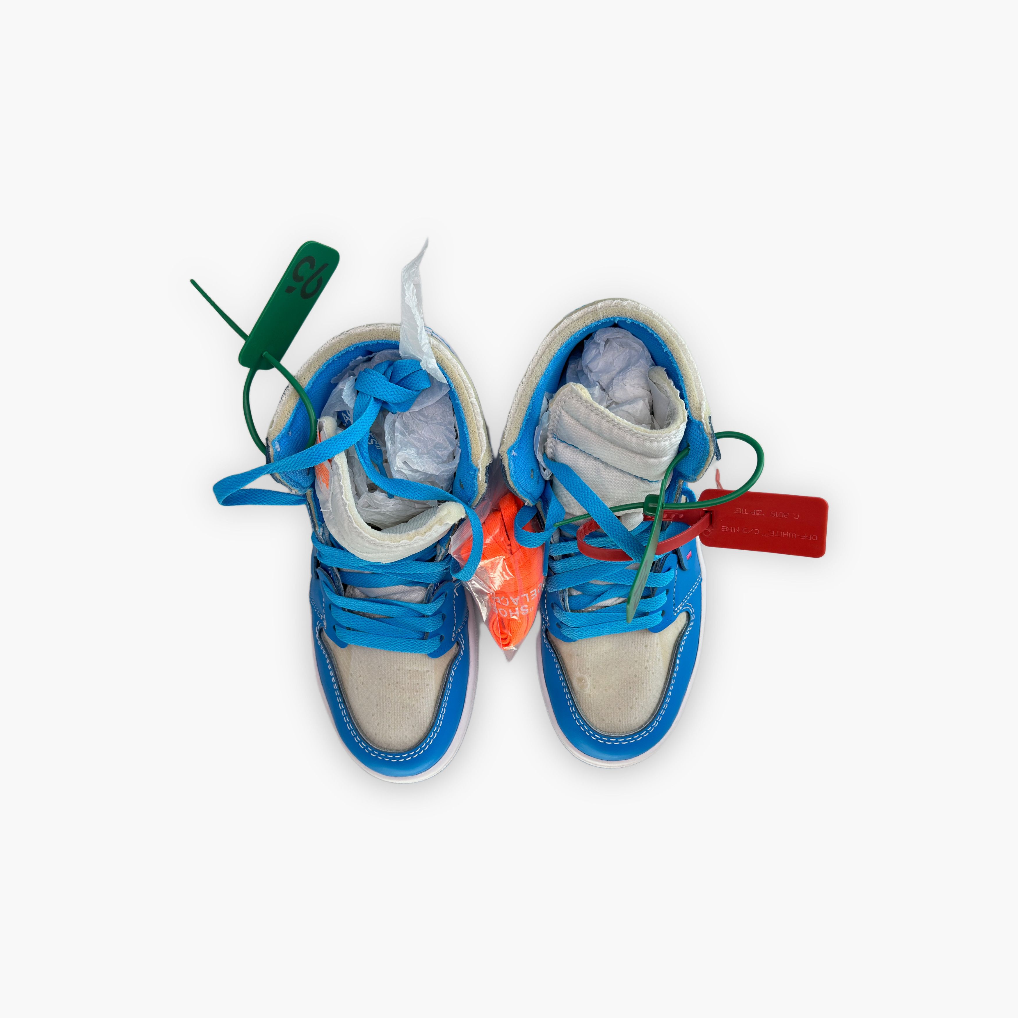 Jordan Brand Off-White x Jordan Air Jordan 1 UNC Sneakers Size 5.5 Size US 5.5 / EU 38 - 9 Thumbnail