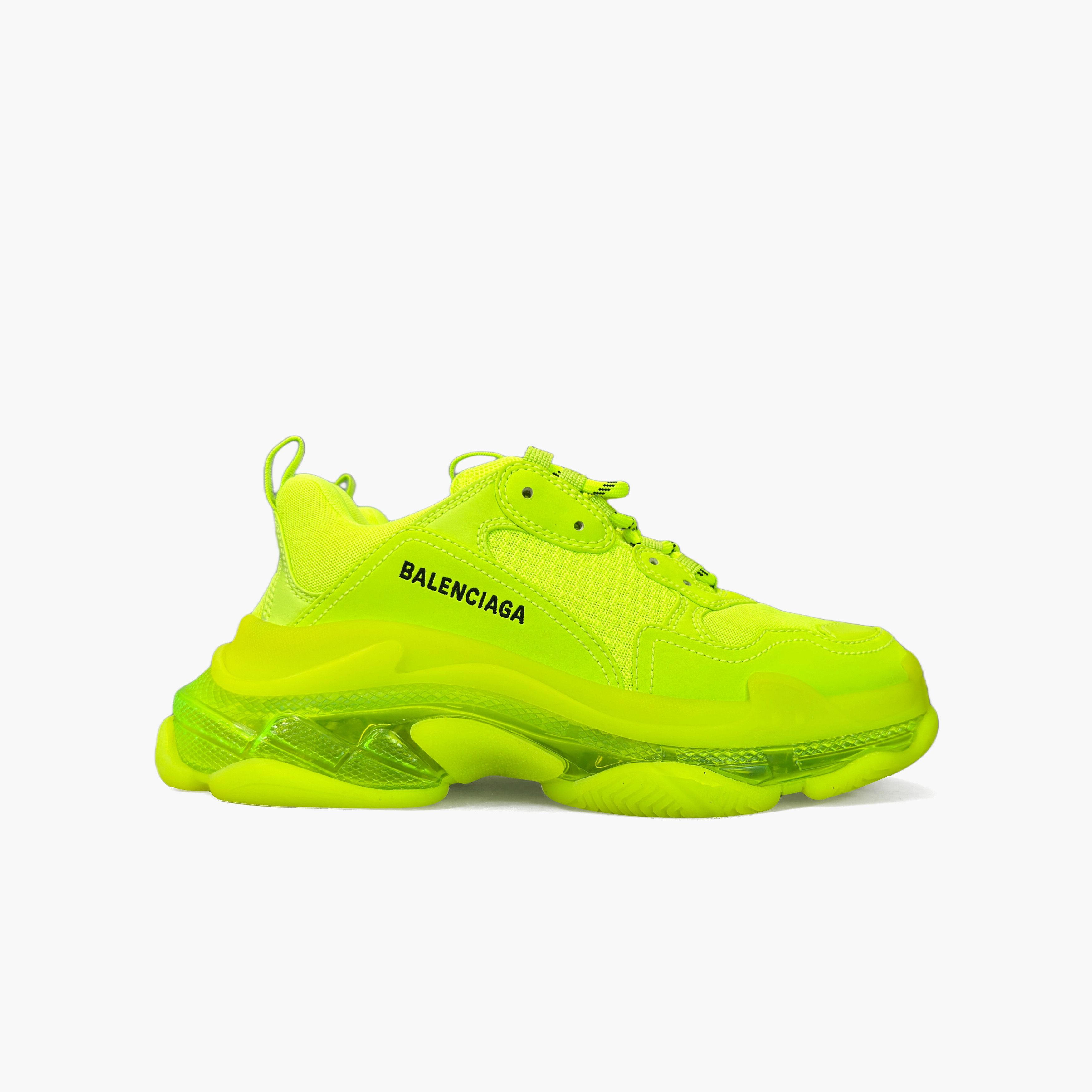 Balenciaga Balenciaga Neon Yellow Triple S Sneakers Size US 7 / EU 40 Size US 7 / EU 40 - 4 Thumbnail