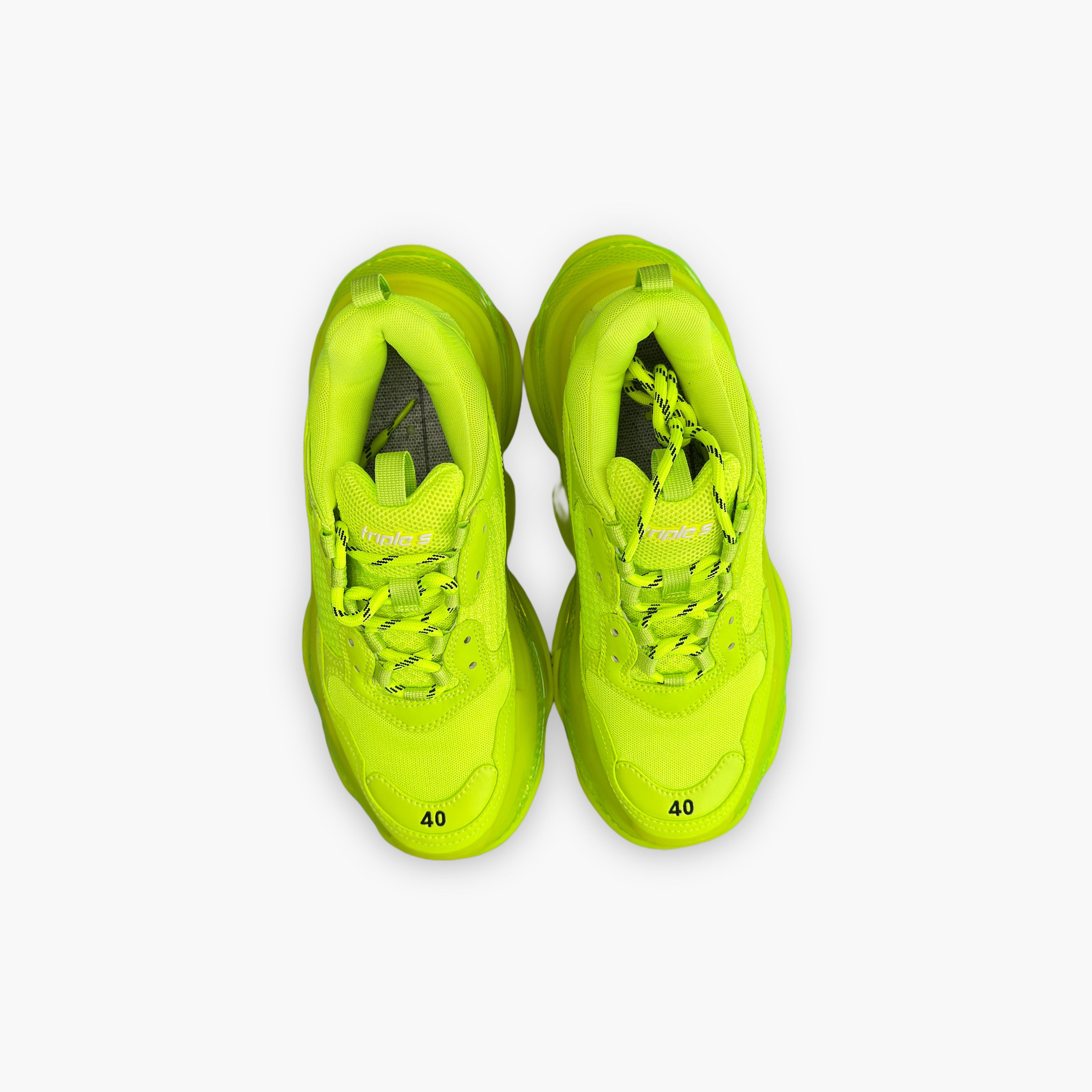Balenciaga Balenciaga Neon Yellow Triple S Sneakers Size US 7 / EU 40 Size US 7 / EU 40 - 9 Thumbnail