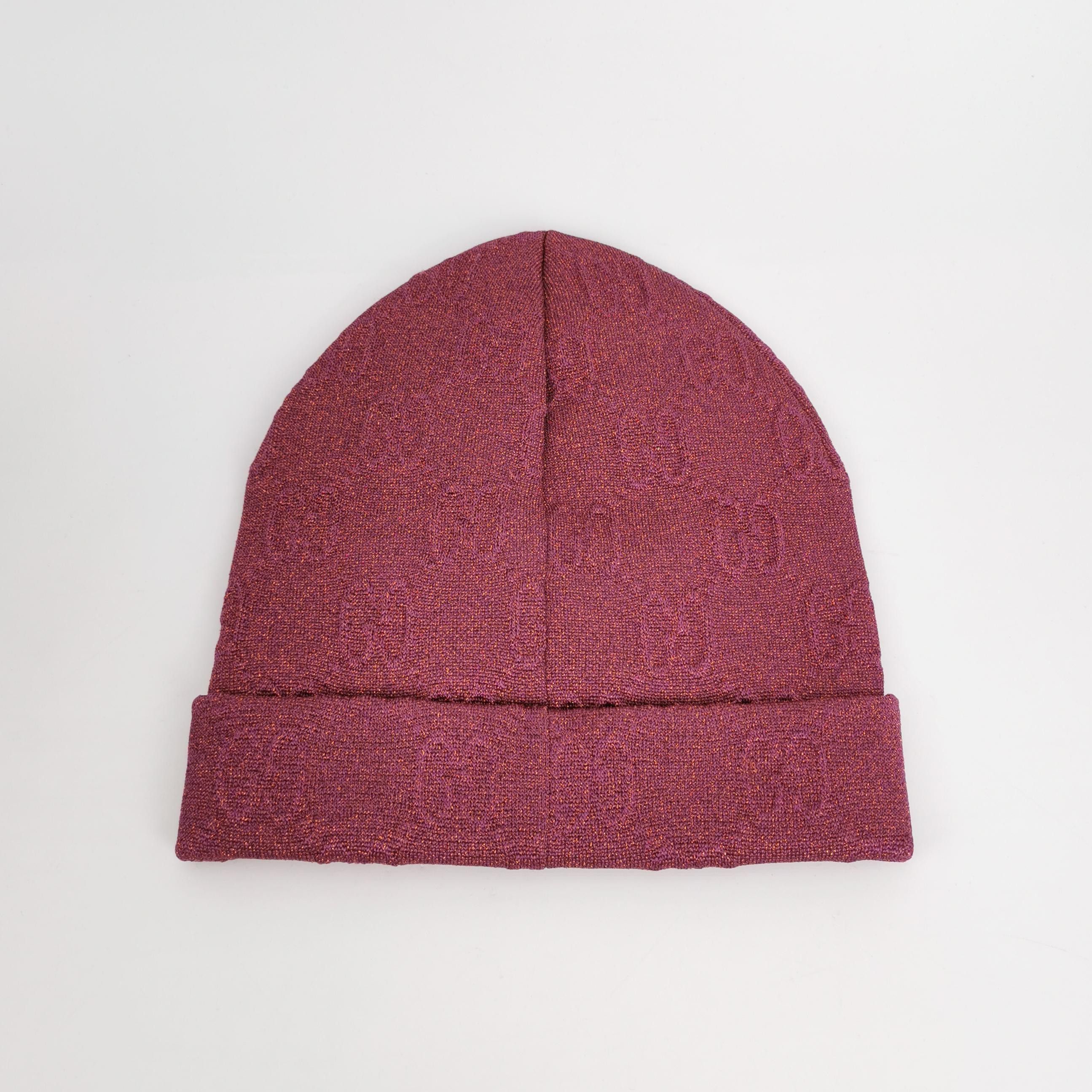 Gucci Gucci Metallic GG Logo Beanie M Size ONE SIZE - 3 Thumbnail