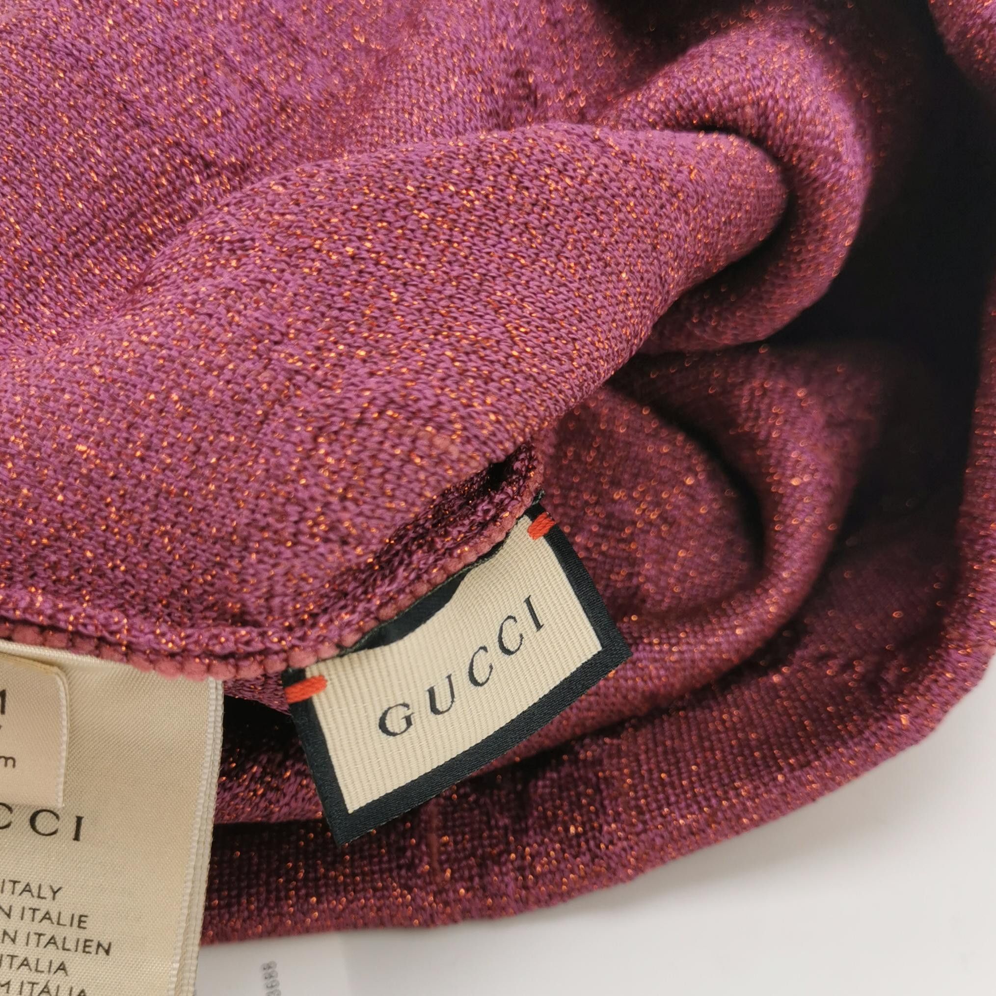 Gucci Gucci Metallic GG Logo Beanie Size M Size ONE SIZE - 4 Thumbnail