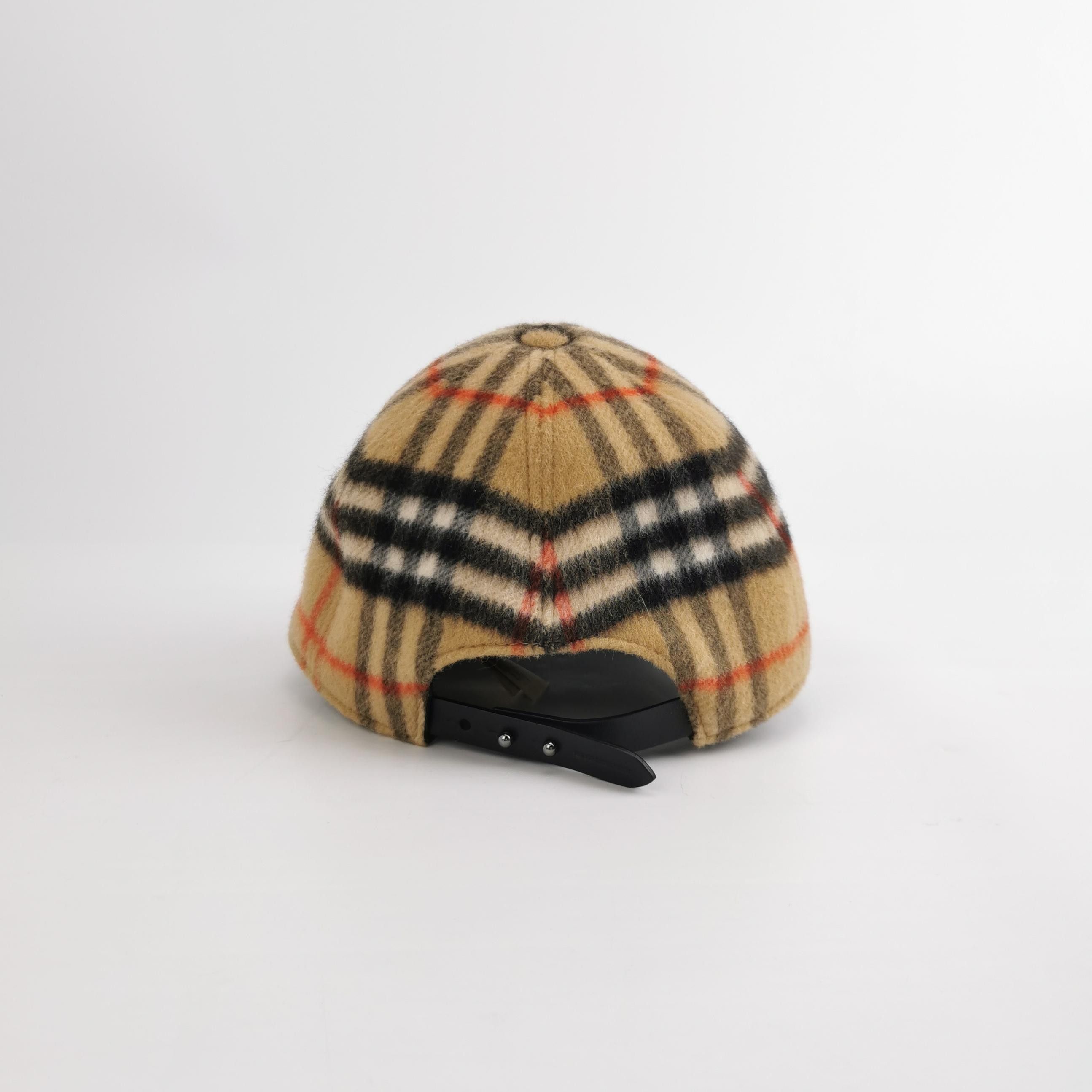Burberry Burberry Check Wool Baseball Cap Size S Size ONE SIZE - 3 Thumbnail