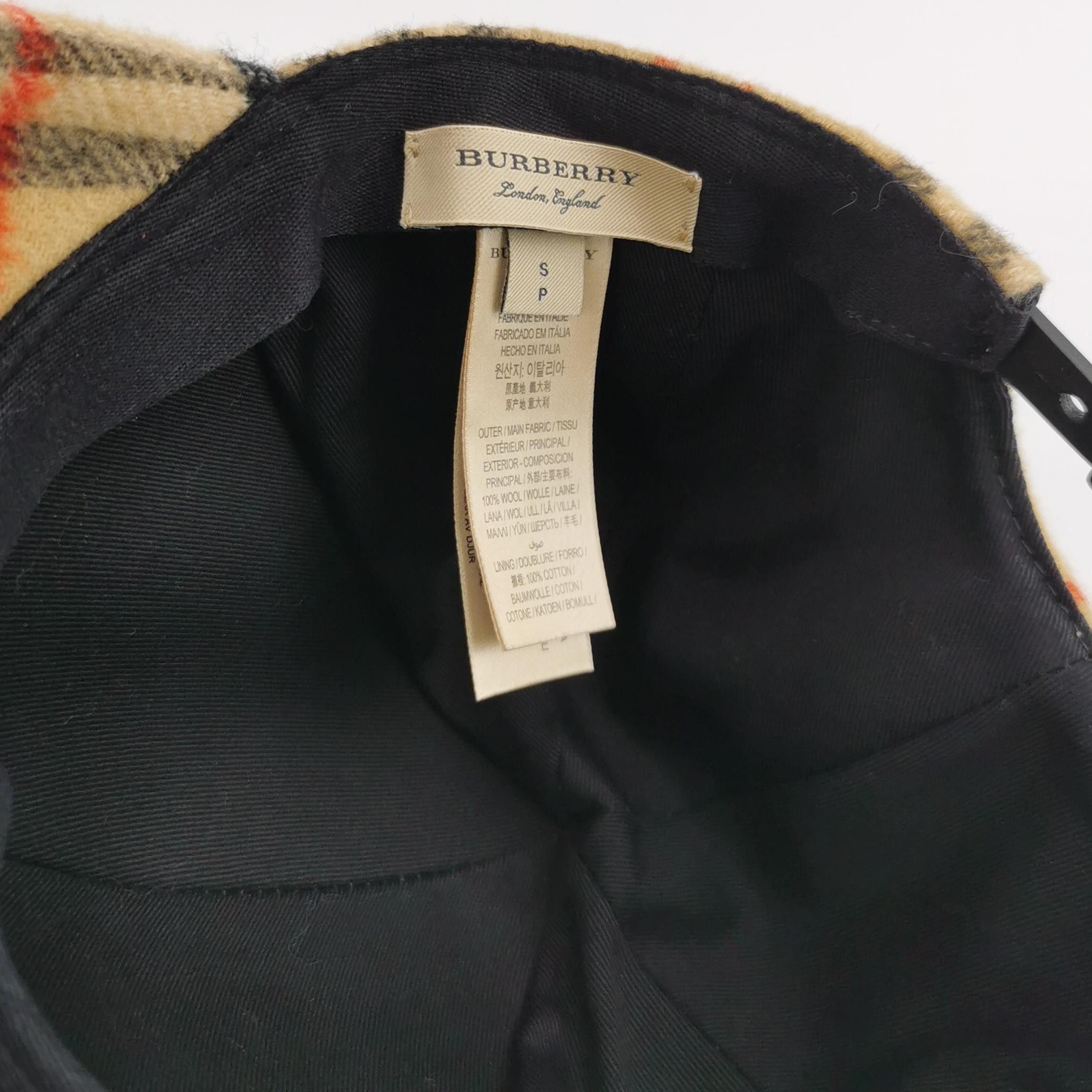 Burberry Burberry Check Wool Baseball Cap Size S Size ONE SIZE - 4 Thumbnail