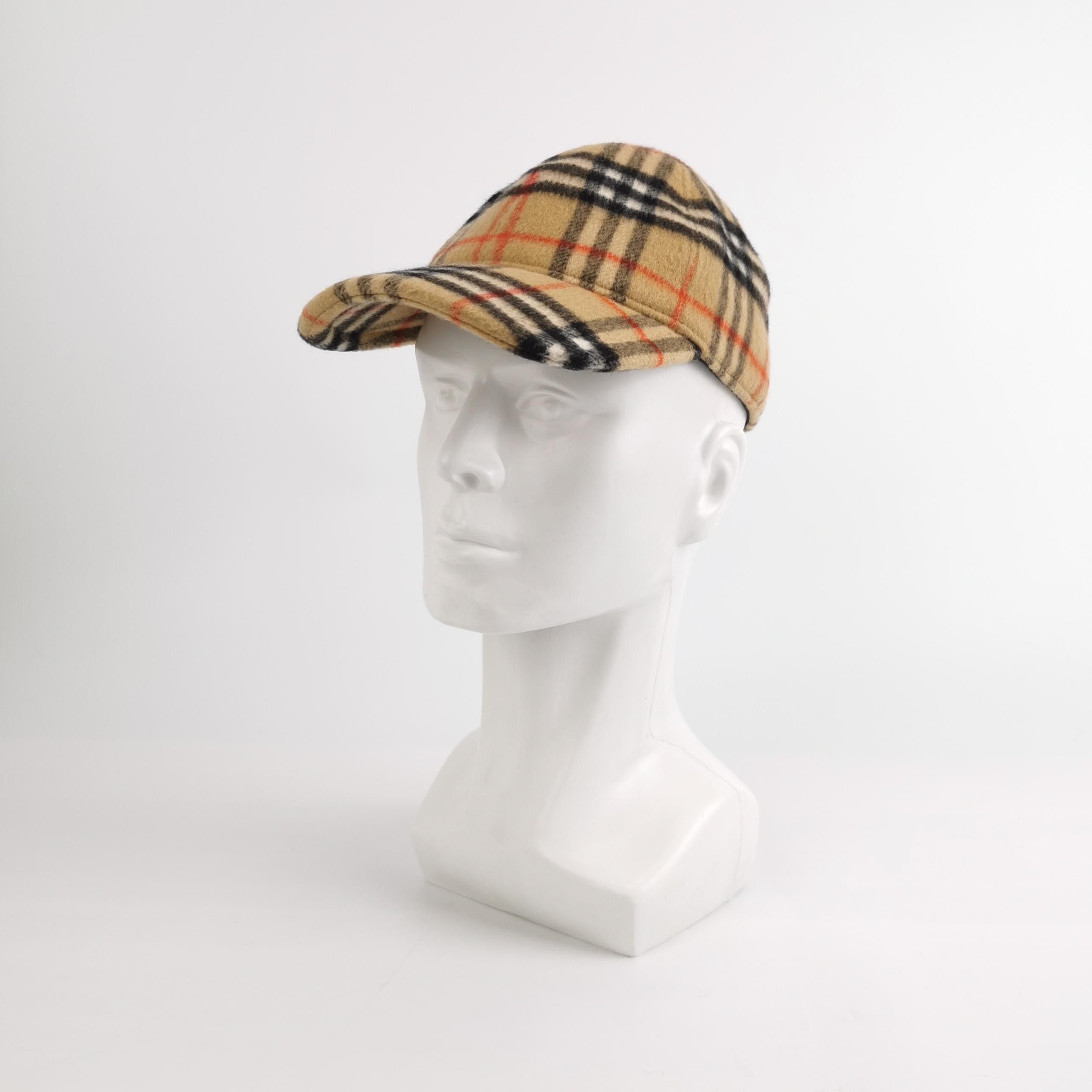 Burberry Burberry Check Wool Baseball Cap Size S Size ONE SIZE - 2 Thumbnail