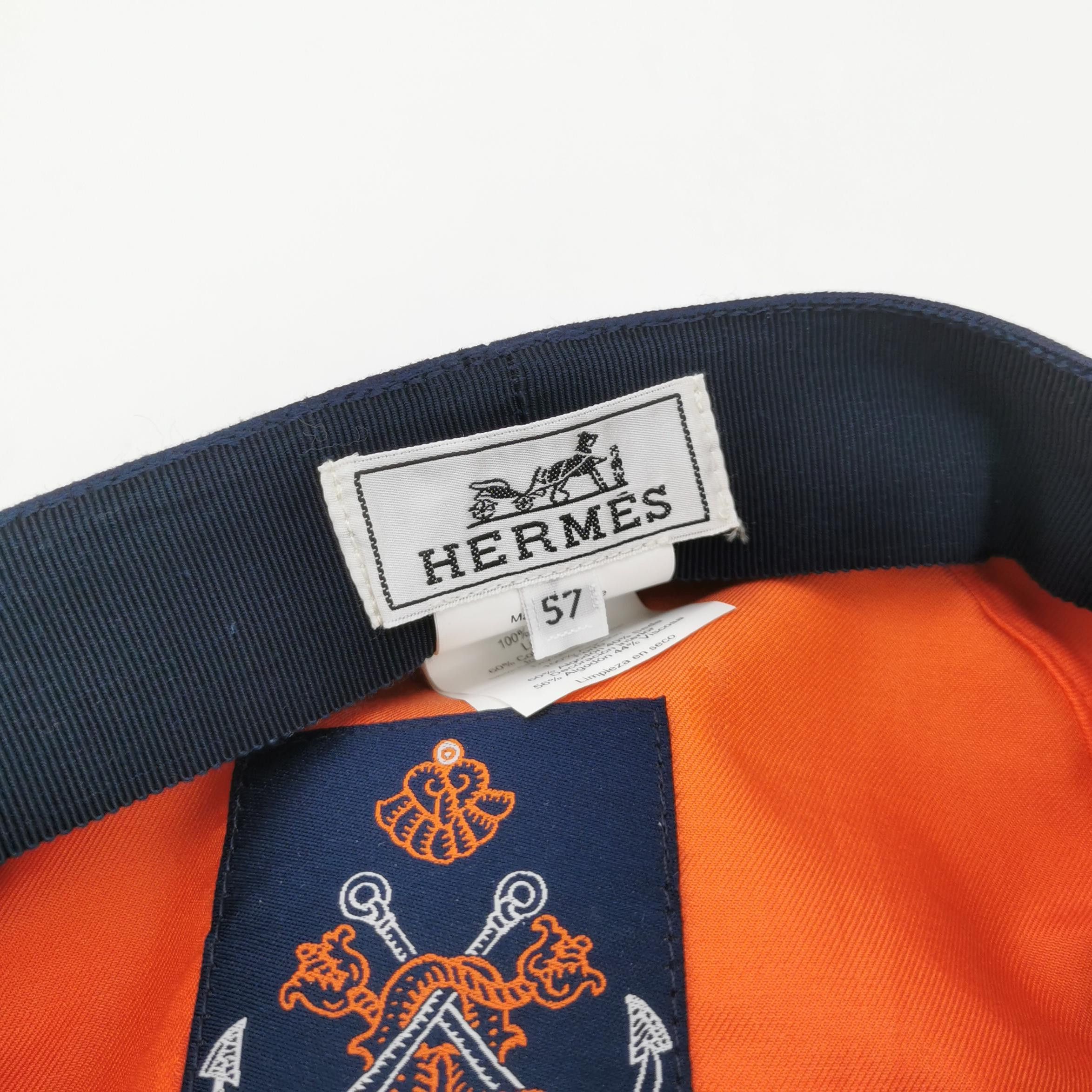 Hermes Hermes Cotton Peaked Cap Size 57 Size ONE SIZE - 5 Thumbnail