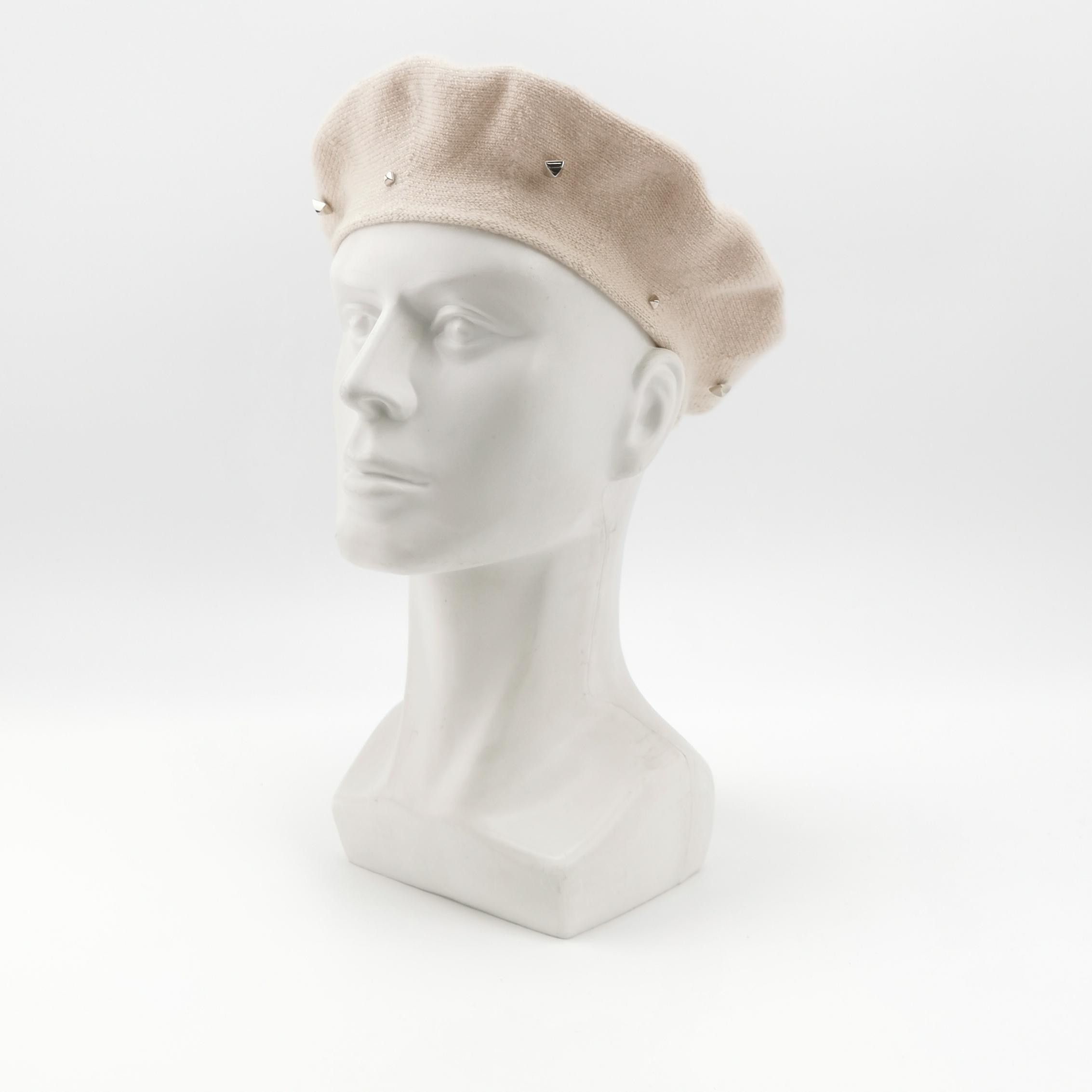Hermes Hermès Studded Cashmere Beret Size M Size ONE SIZE - 2 Thumbnail