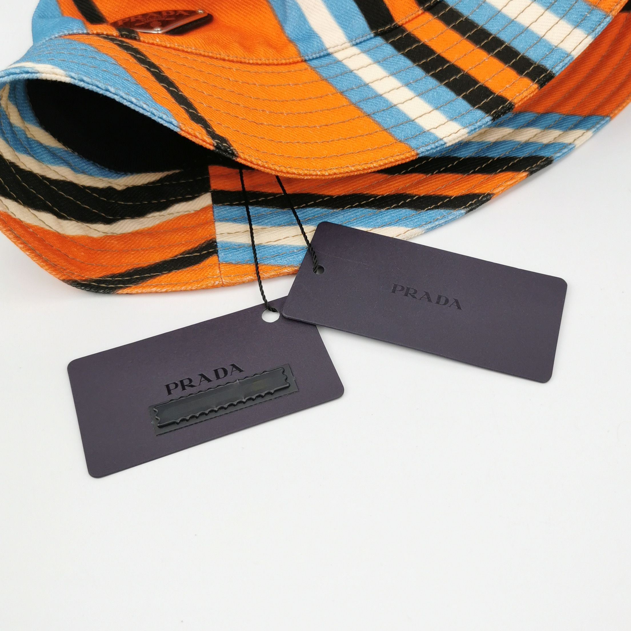 Prada Prada Striped Bucket Hat Size M Size ONE SIZE - 5 Thumbnail