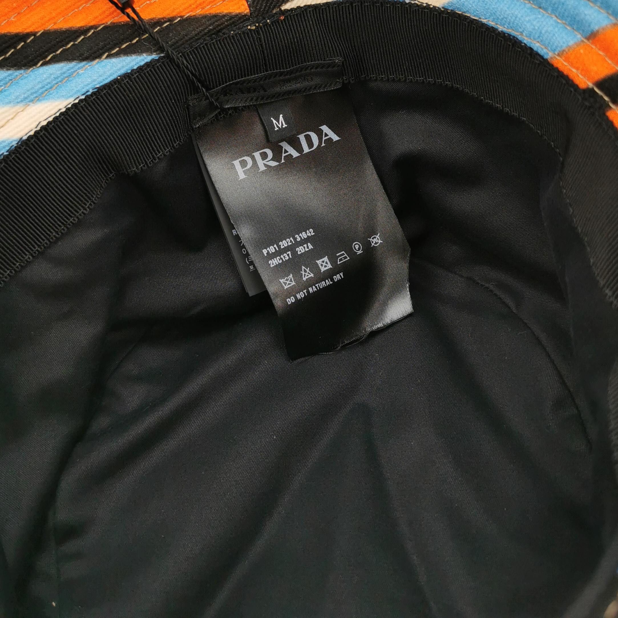 Prada Prada Striped Bucket Hat Size M Size ONE SIZE - 4 Thumbnail