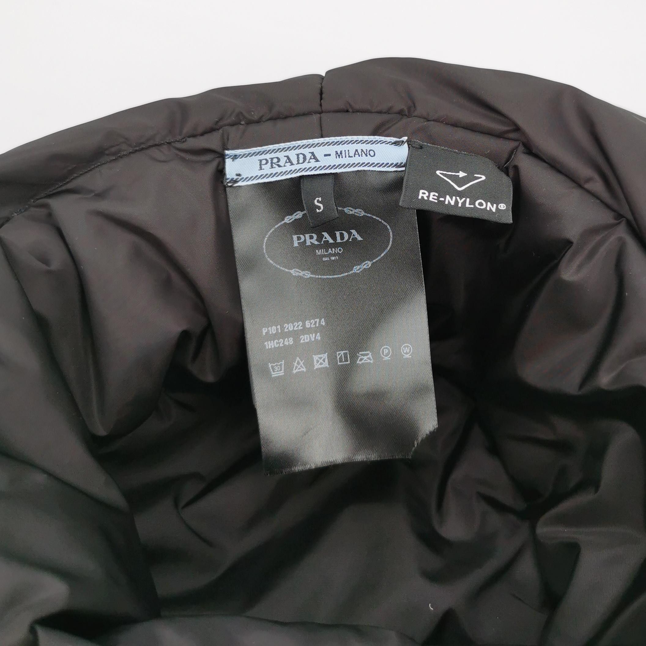 Prada Prada Re-Nylon Triangle Logo Bucket Hat Size S Size ONE SIZE - 4 Thumbnail