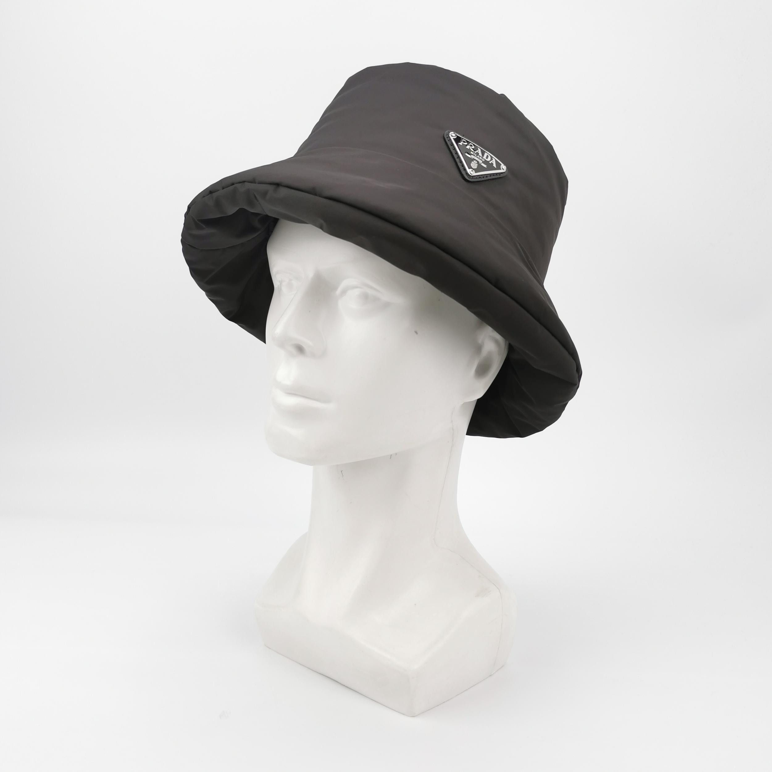 Prada Prada Re-Nylon Triangle Logo Bucket Hat Size S Size ONE SIZE - 2 Thumbnail