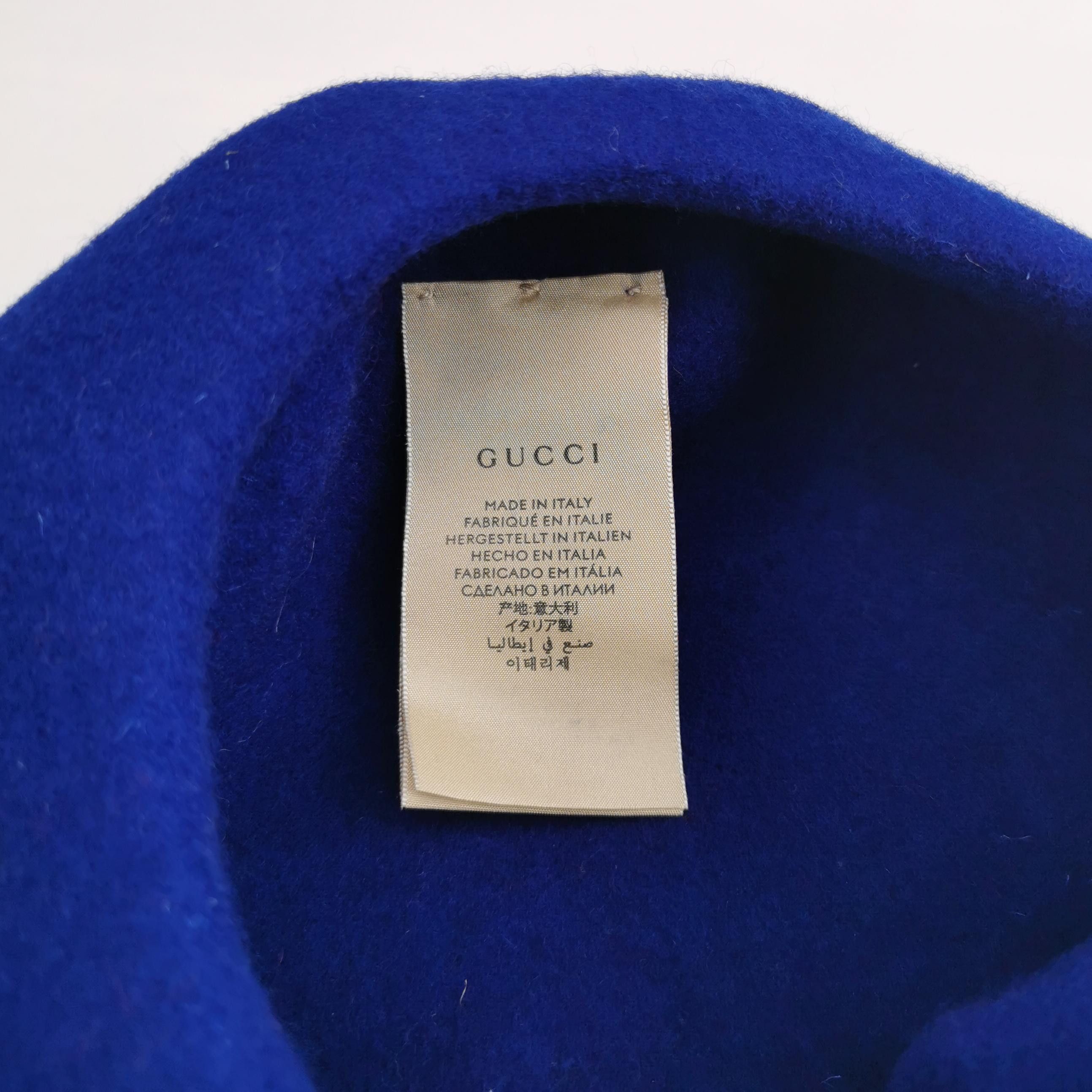 Gucci Gucci Blue Wool Double G Beret One Size Size ONE SIZE - 6 Thumbnail