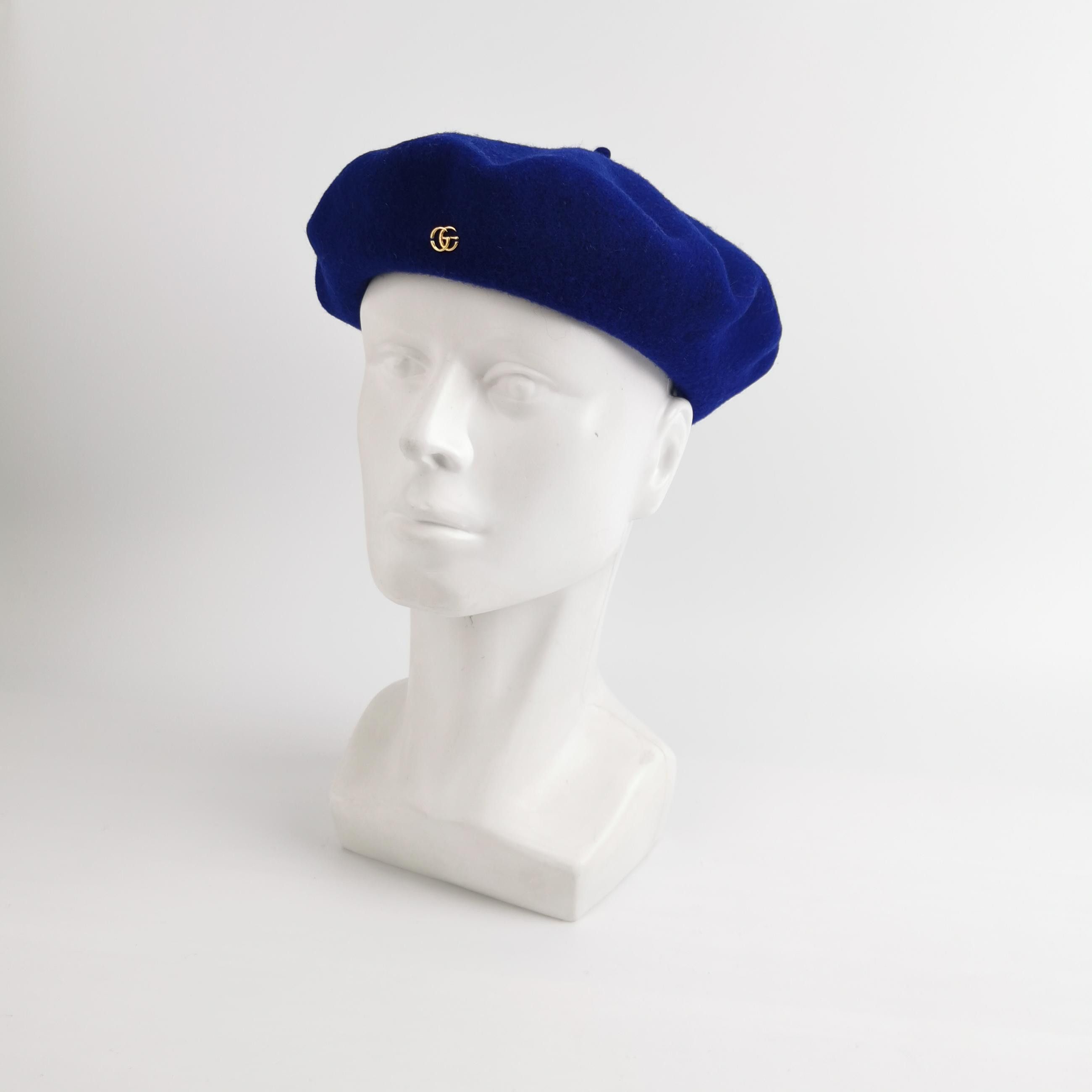 Gucci Gucci Blue Wool Double G Beret One Size Size ONE SIZE - 2 Thumbnail
