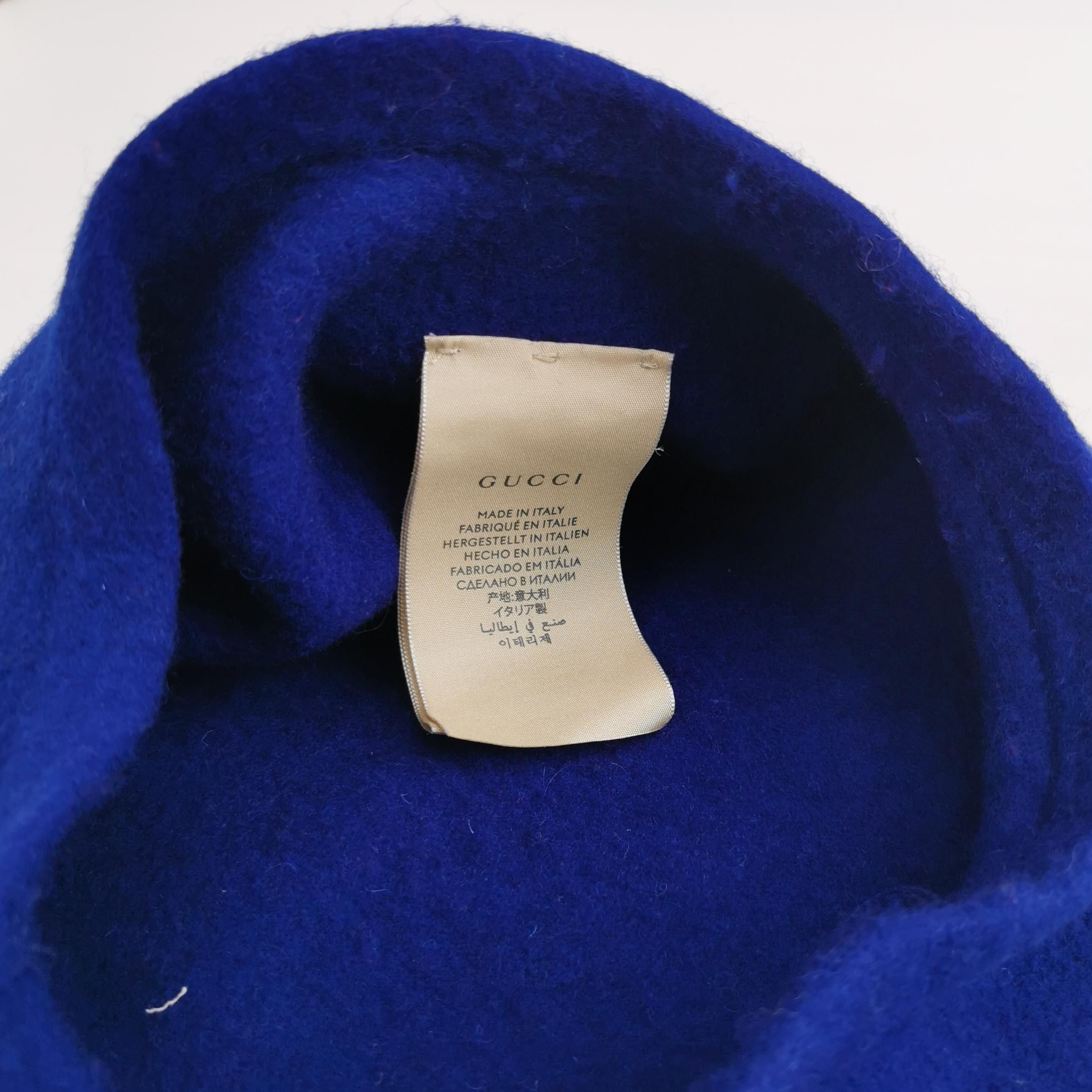 Gucci Gucci Blue Wool Beret Size ONE SIZE Size ONE SIZE - 6 Thumbnail