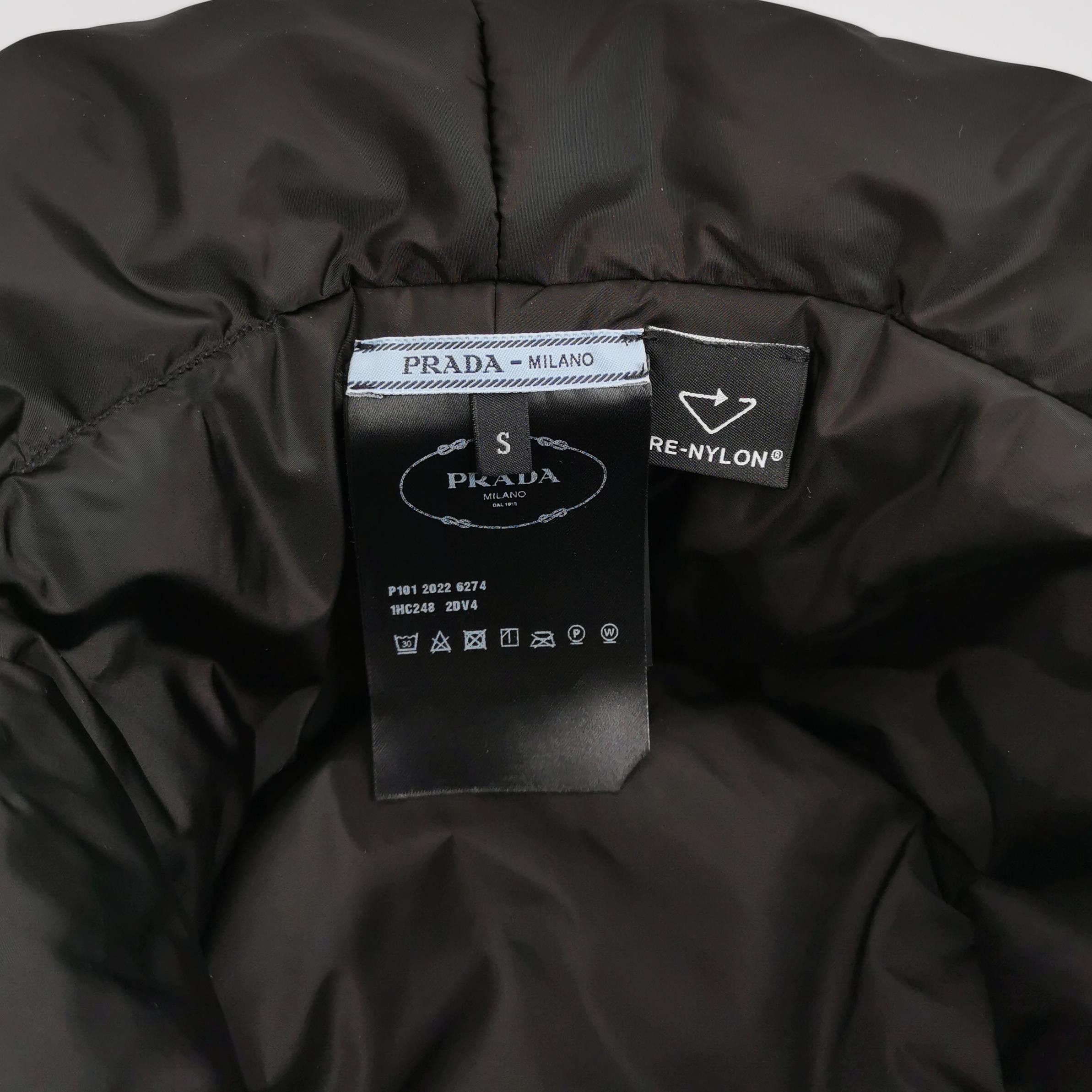 Prada Prada Re-Nylon Triangle Logo Bucket Hat Size S Size ONE SIZE - 4 Thumbnail