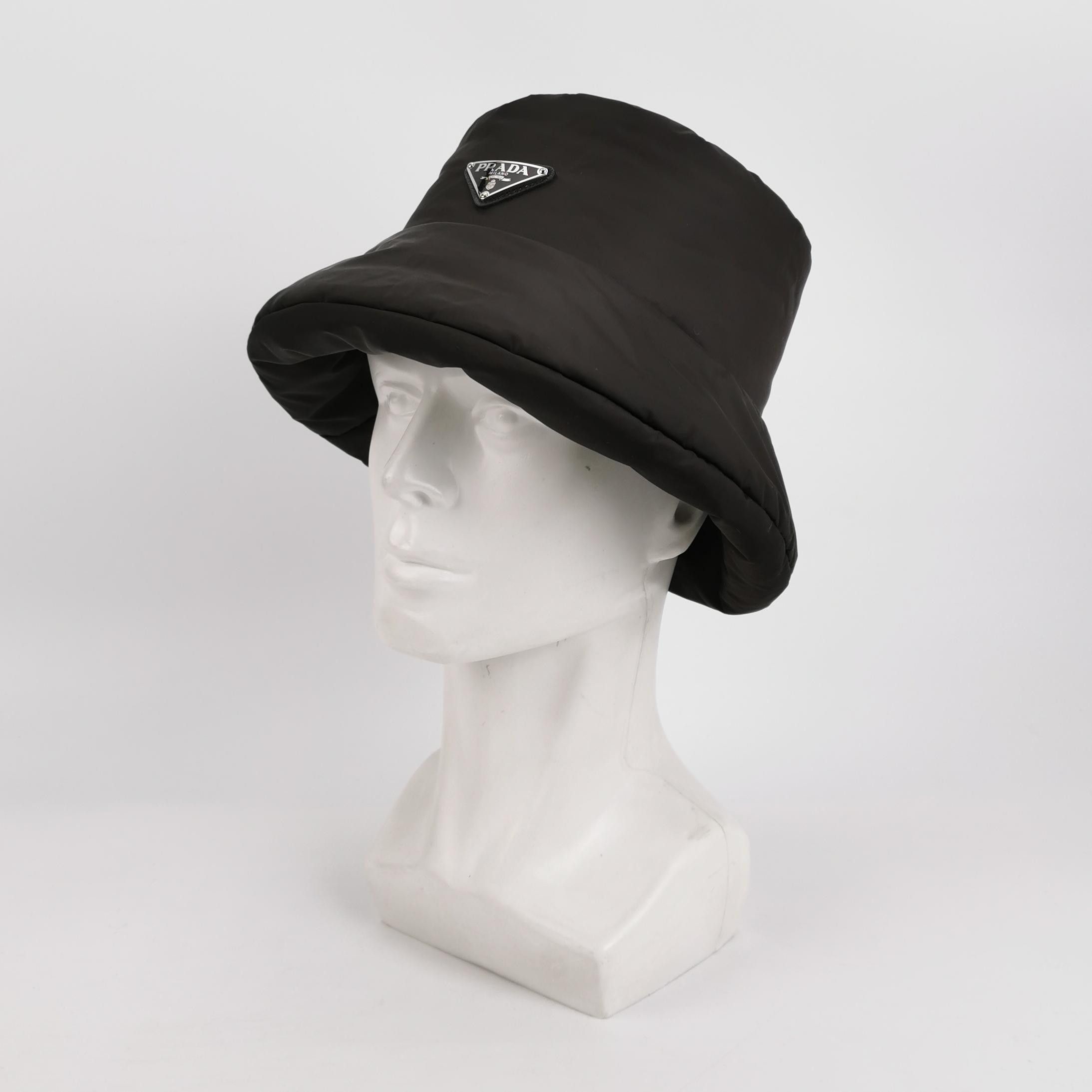 Prada Prada Re-Nylon Triangle Logo Bucket Hat Size S Size ONE SIZE - 2 Thumbnail