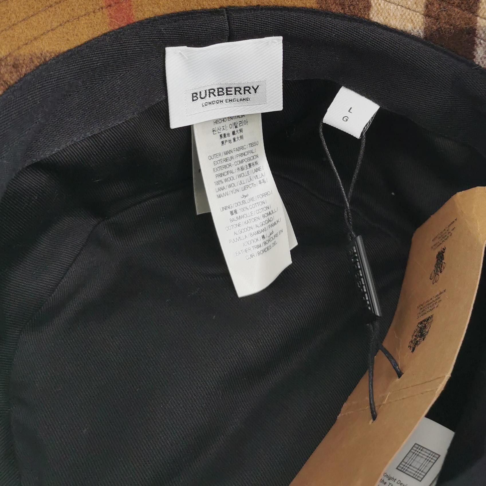 Burberry Burberry Check Wool Bucket Hat Size L Size ONE SIZE - 4 Thumbnail
