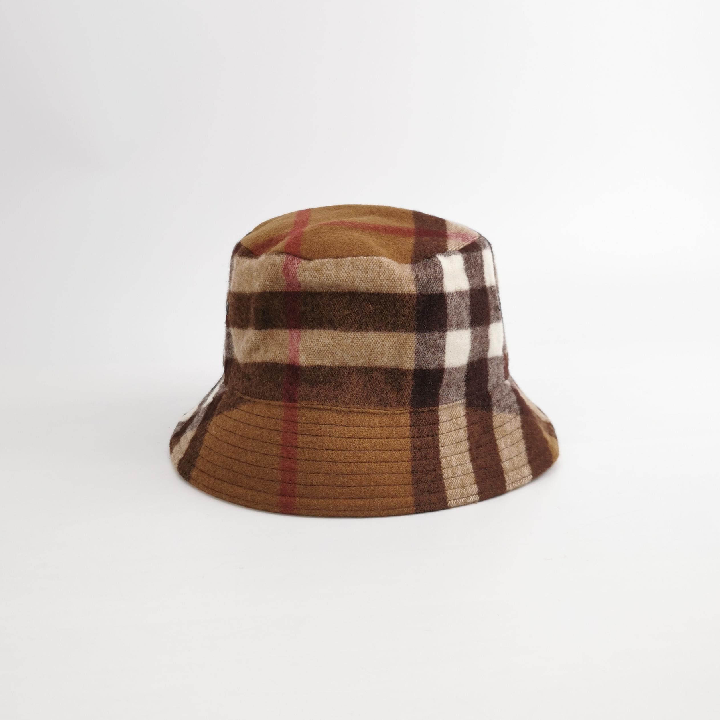 Burberry Burberry Check Wool Bucket Hat Size L Size ONE SIZE - 3 Thumbnail