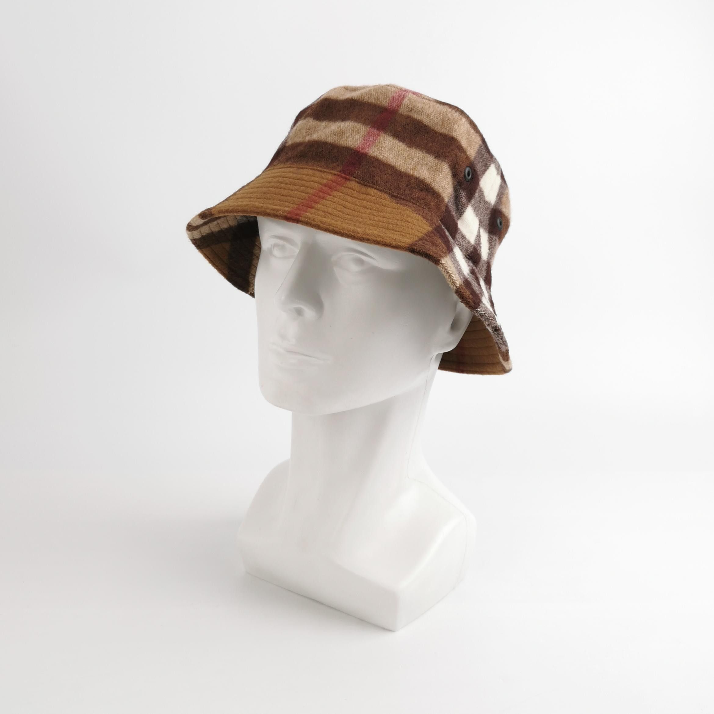 Burberry Burberry Check Wool Bucket Hat Size L Size ONE SIZE - 2 Thumbnail