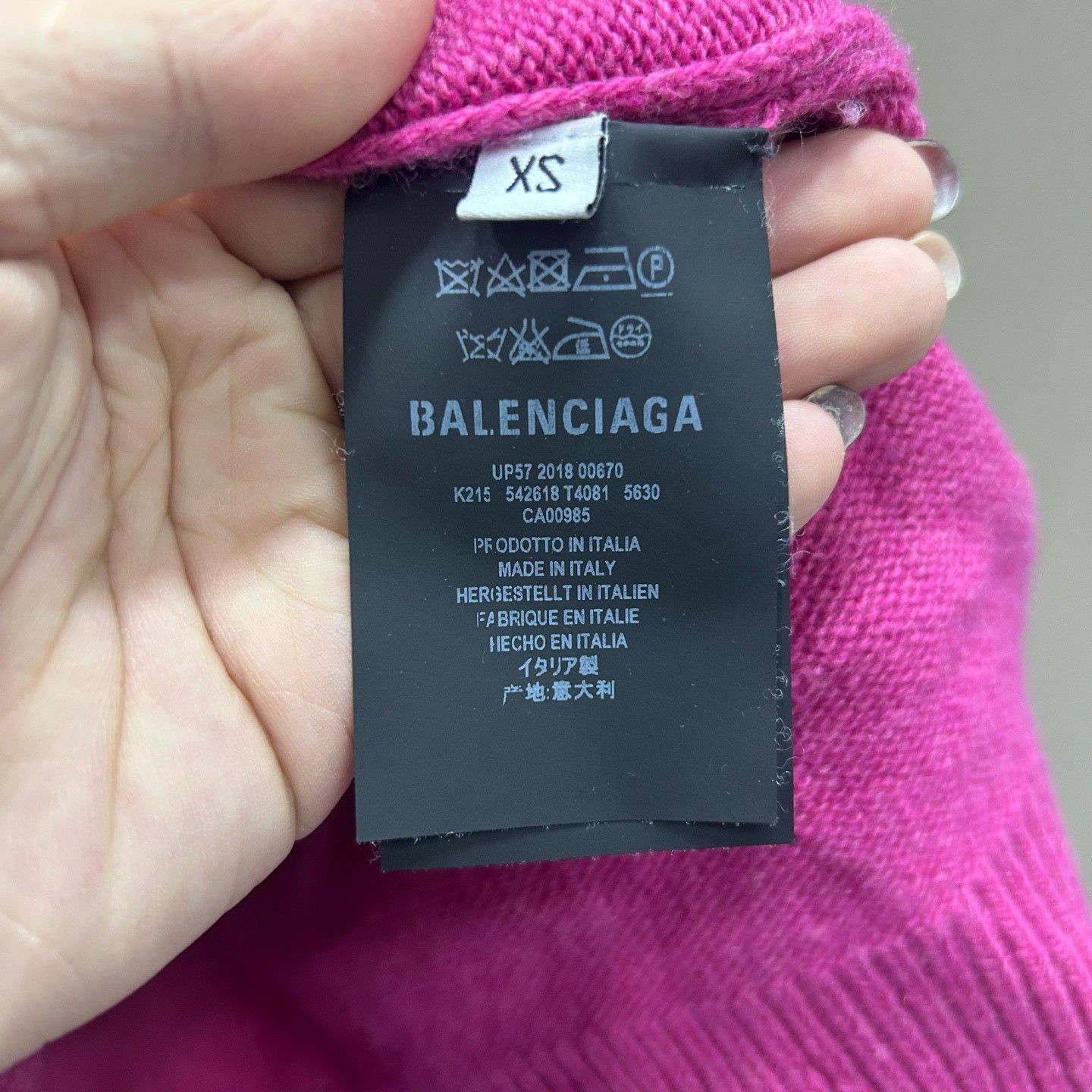 Balenciaga Balenciaga Pink Logo Turtleneck Sweater Size XS Size US XS / EU 42 / 0 - 5 Thumbnail