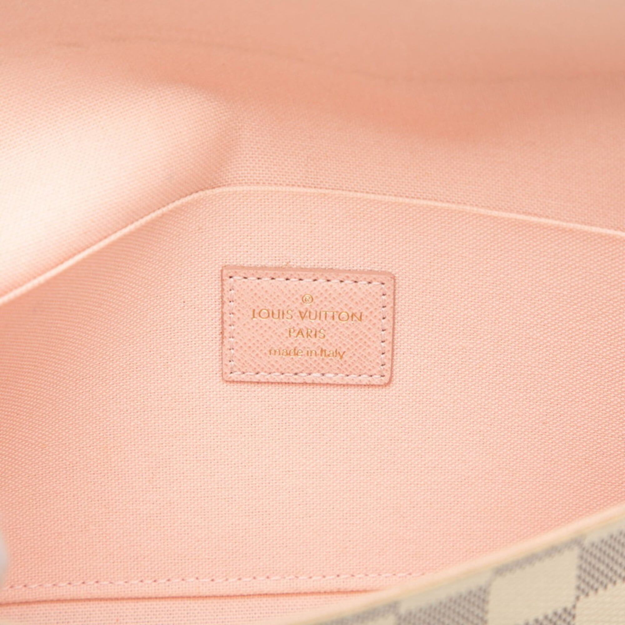 Louis Vuitton Louis Vuitton Damier Azur Pochette Felicie Chain Wallet Shoulder Bag N40491 White Leather Women's LOUIS VUITTON Size ONE SIZE - 5 Thumbnail