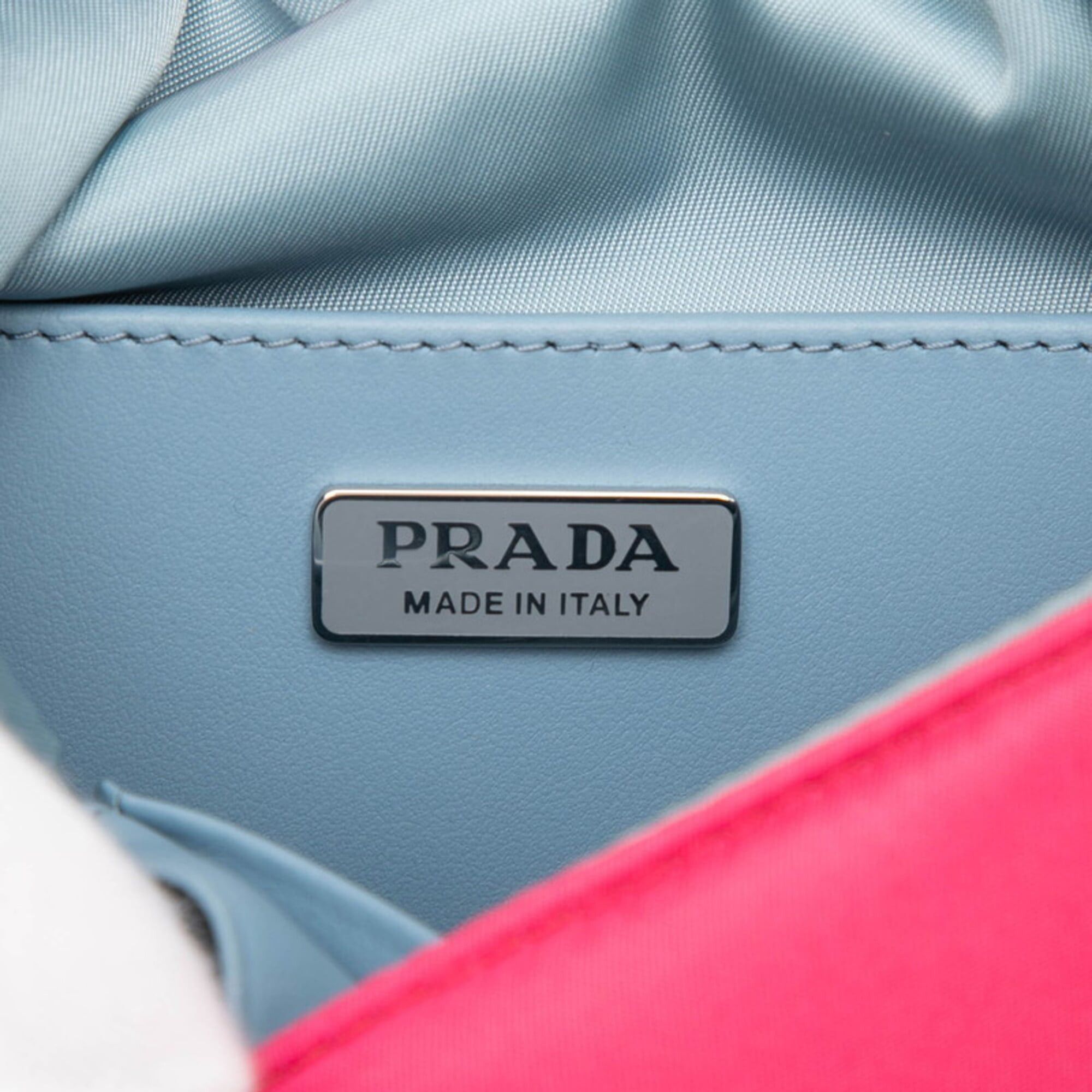Prada Prada Studded Crossbody Shoulder Bag, Pink Nylon Leather, Women's PRADA Size ONE SIZE - 5 Thumbnail