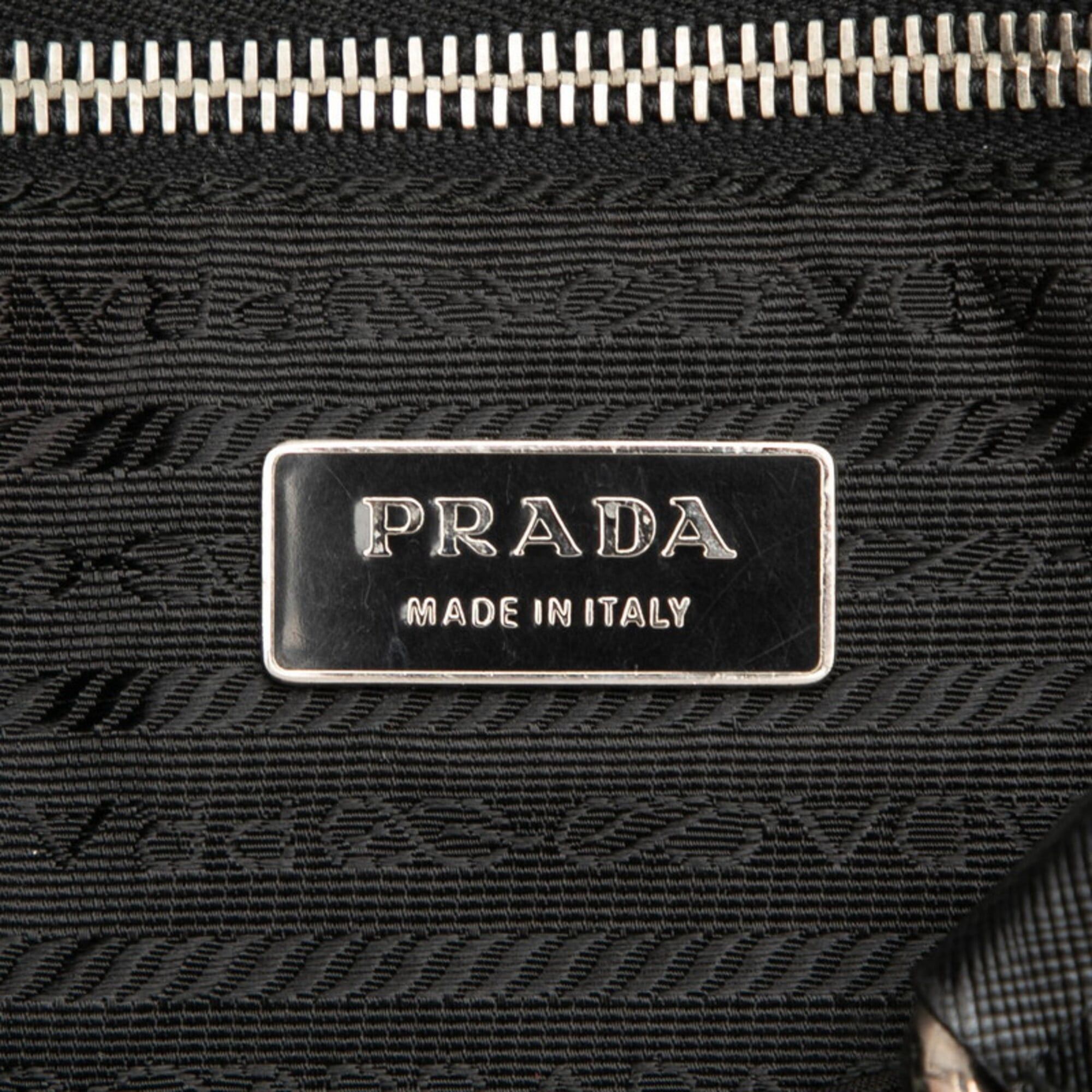 Prada Prada Triangle Logo Plate Tote Bag BR2311 Black Nylon Leather Women's PRADA Size ONE SIZE - 5 Thumbnail