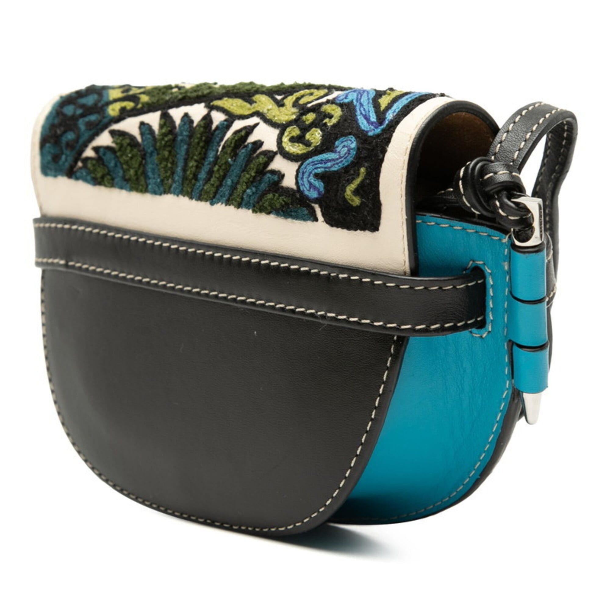 Loewe Loewe Gate Mini Floral Crossbody Shoulder Bag/Pouch, Blue Multicolor Leather, Women's LOEWE Size ONE SIZE - 2 Thumbnail