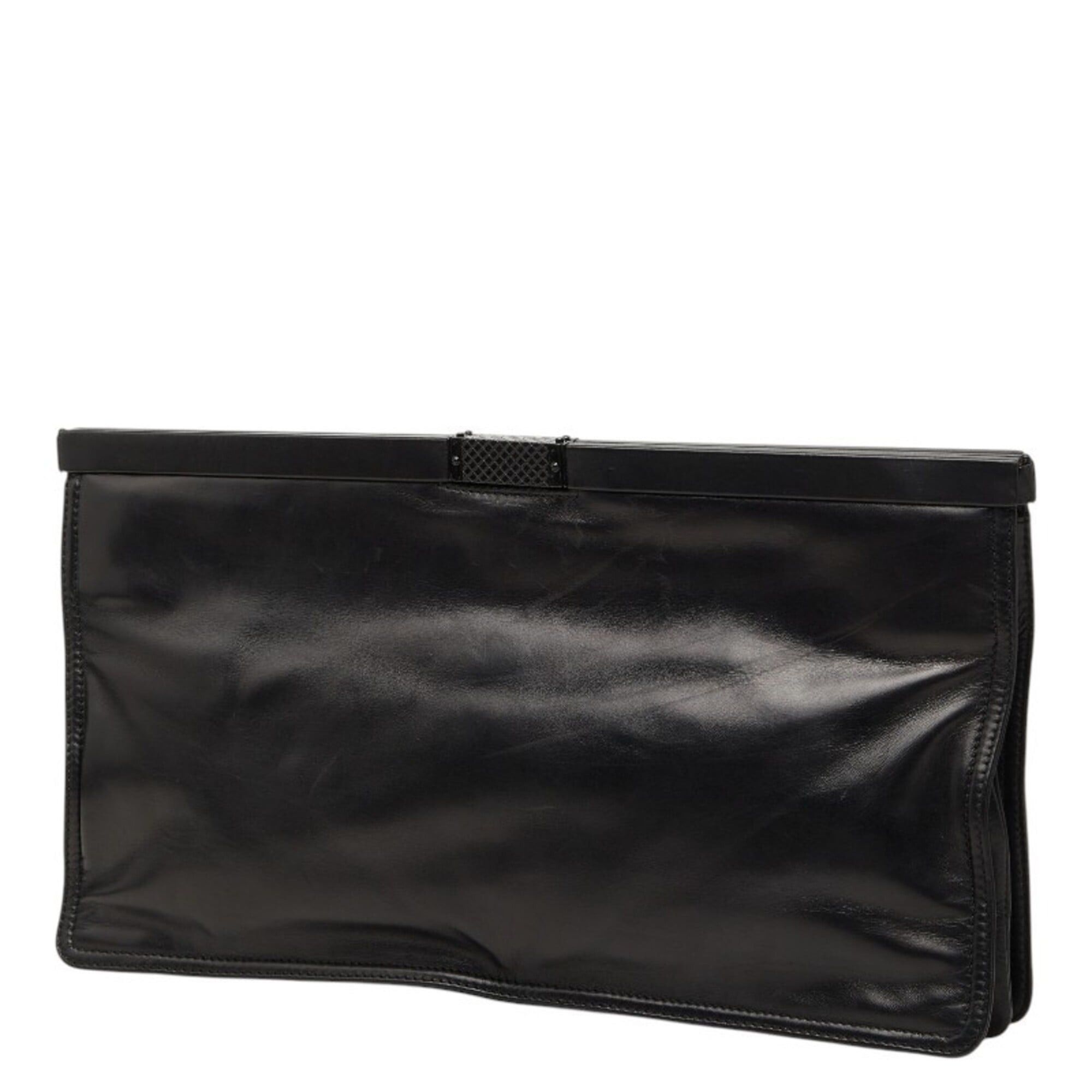 Bottega Veneta Bottega Veneta Clutch Bag, Second Black Leather, Women's BOTTEGAVENETA Size ONE SIZE - 2 Thumbnail